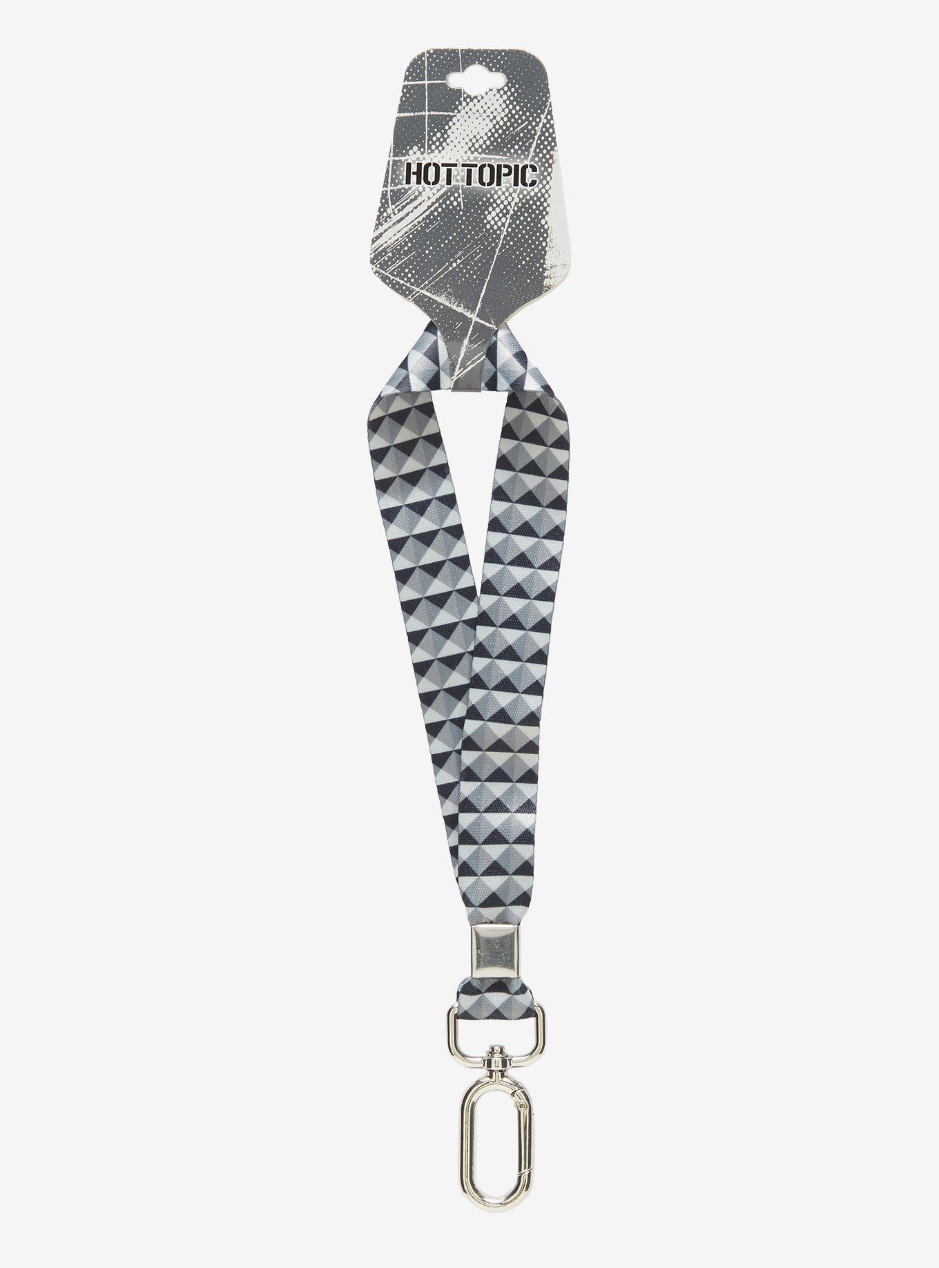Black & Grey Stud Wrist Lanyard, , hi-res