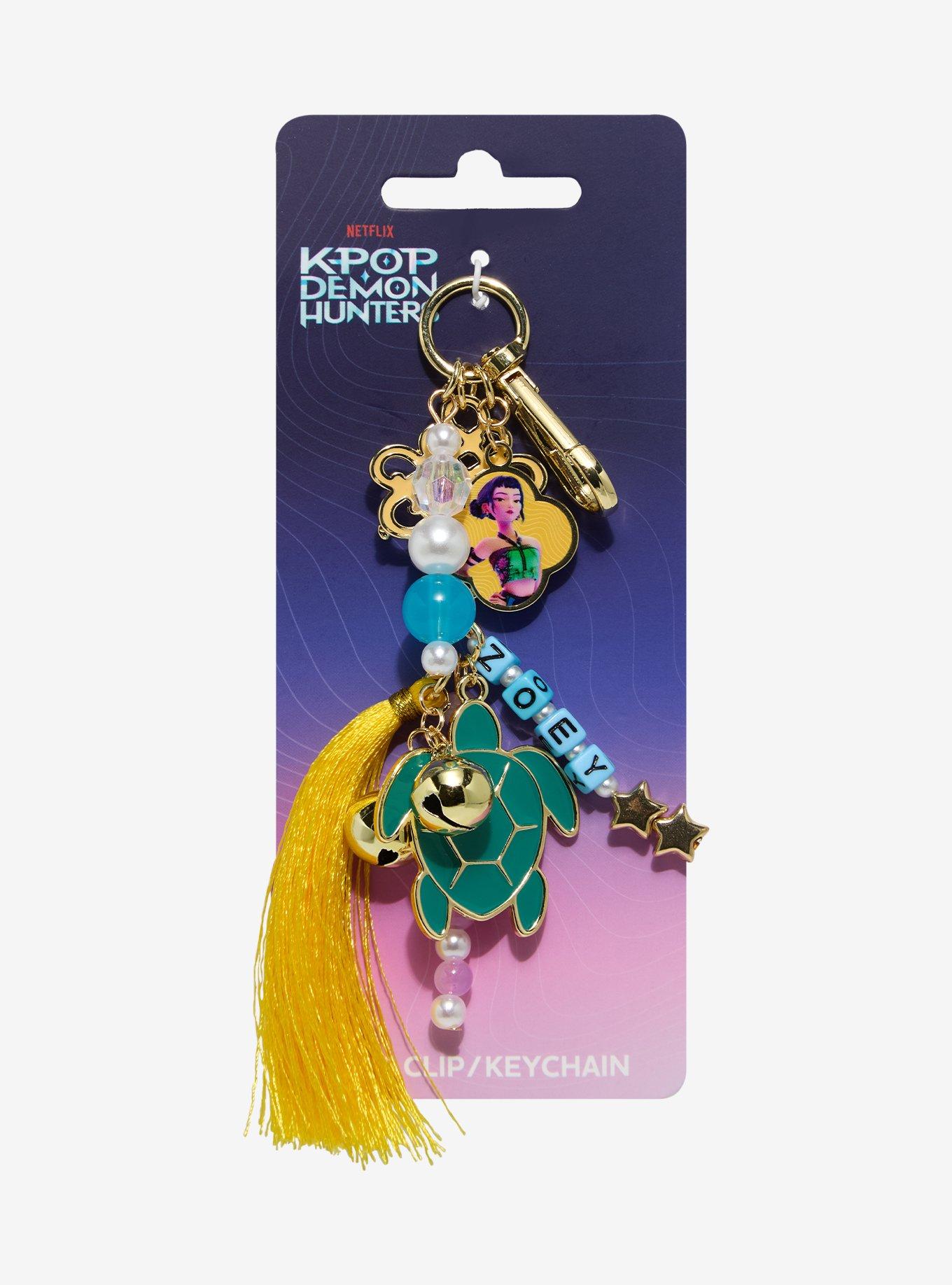 KPop Demon Hunters Zoey Multi-Charm Keychain - BoxLunch Exclusive, , hi-res
