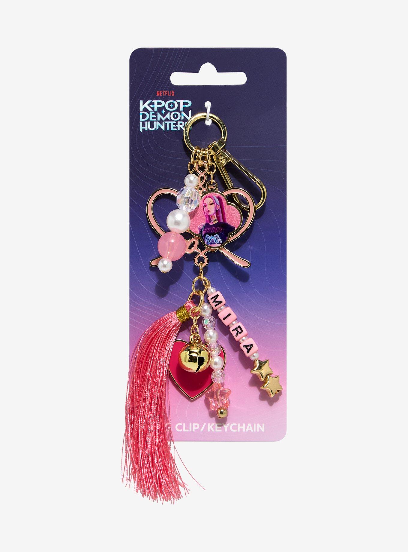 KPop Demon Hunters Mira Multi-Charm Keychain - BoxLunch Exclusive, , hi-res