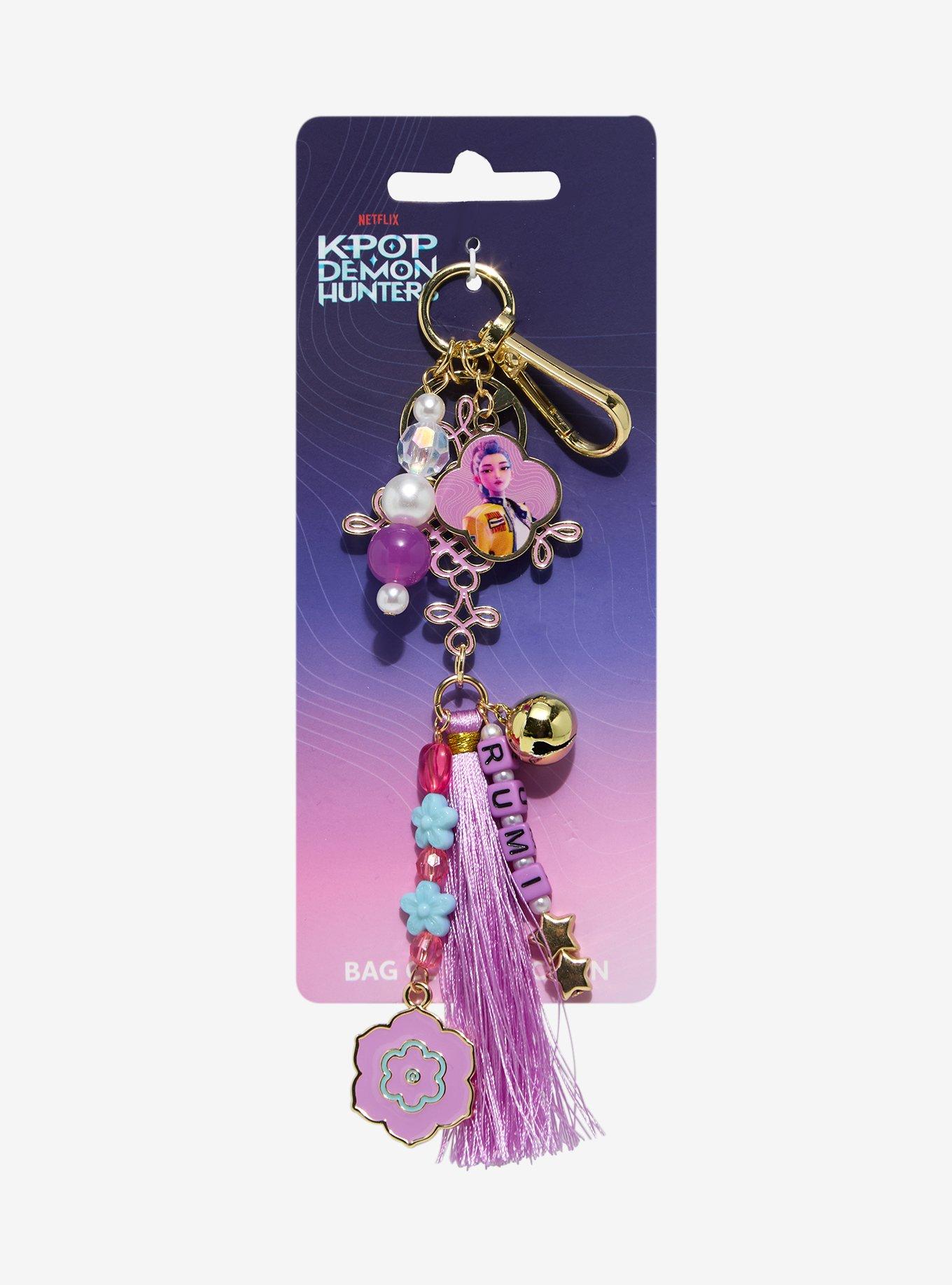 KPop Demon Hunters Rumi Multi-Charm Keychain - BoxLunch Exclusive, , hi-res