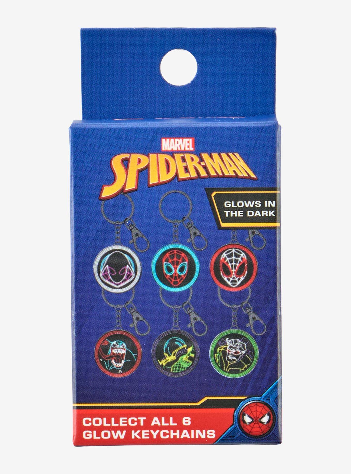 Marvel Spider-Man Characters Glow-in-the-Dark Blind Box Keychain, , hi-res
