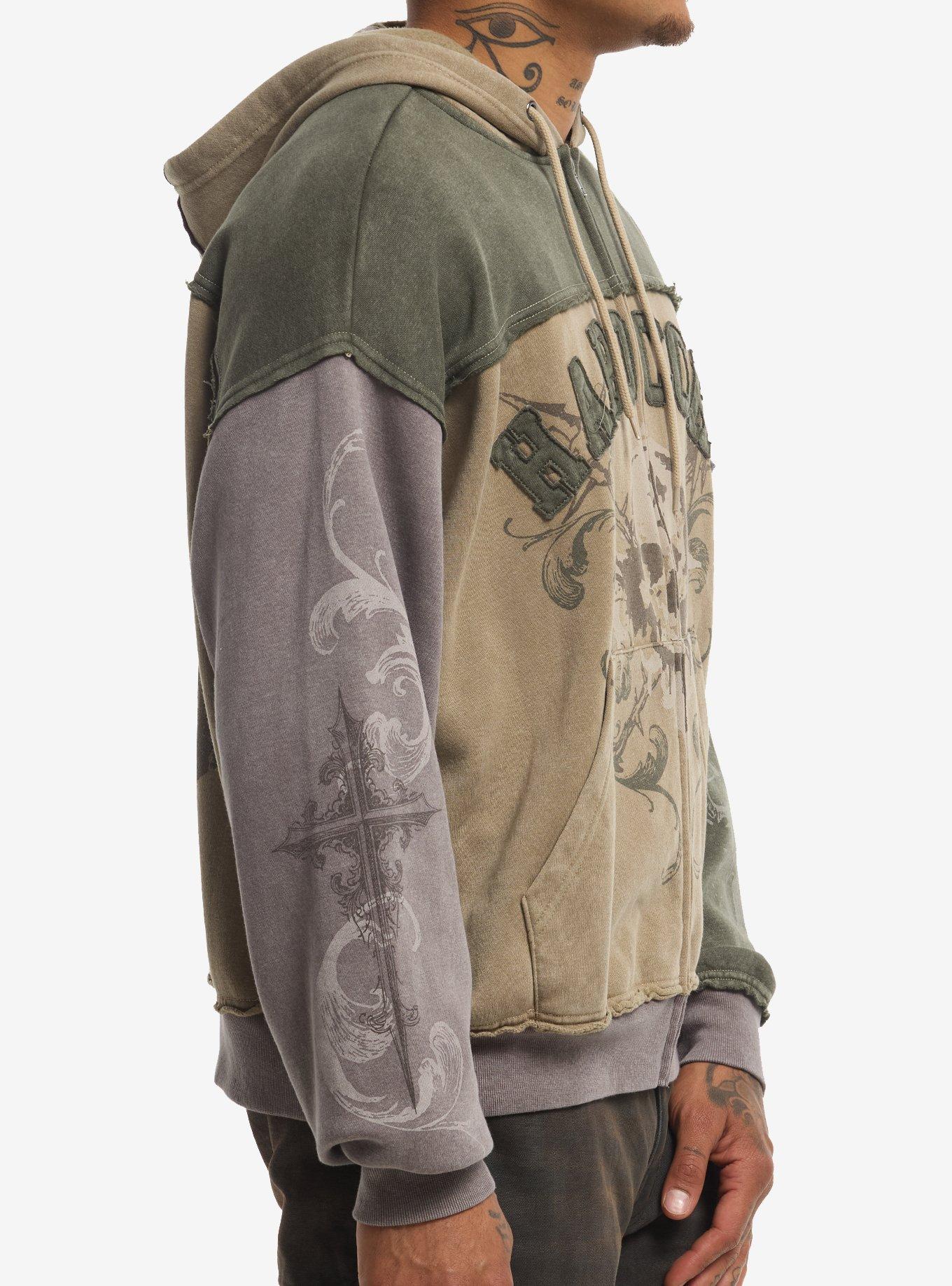 Skull Filigree Hardcore Color-Block Hoodie, MULTI, alternate - view 4