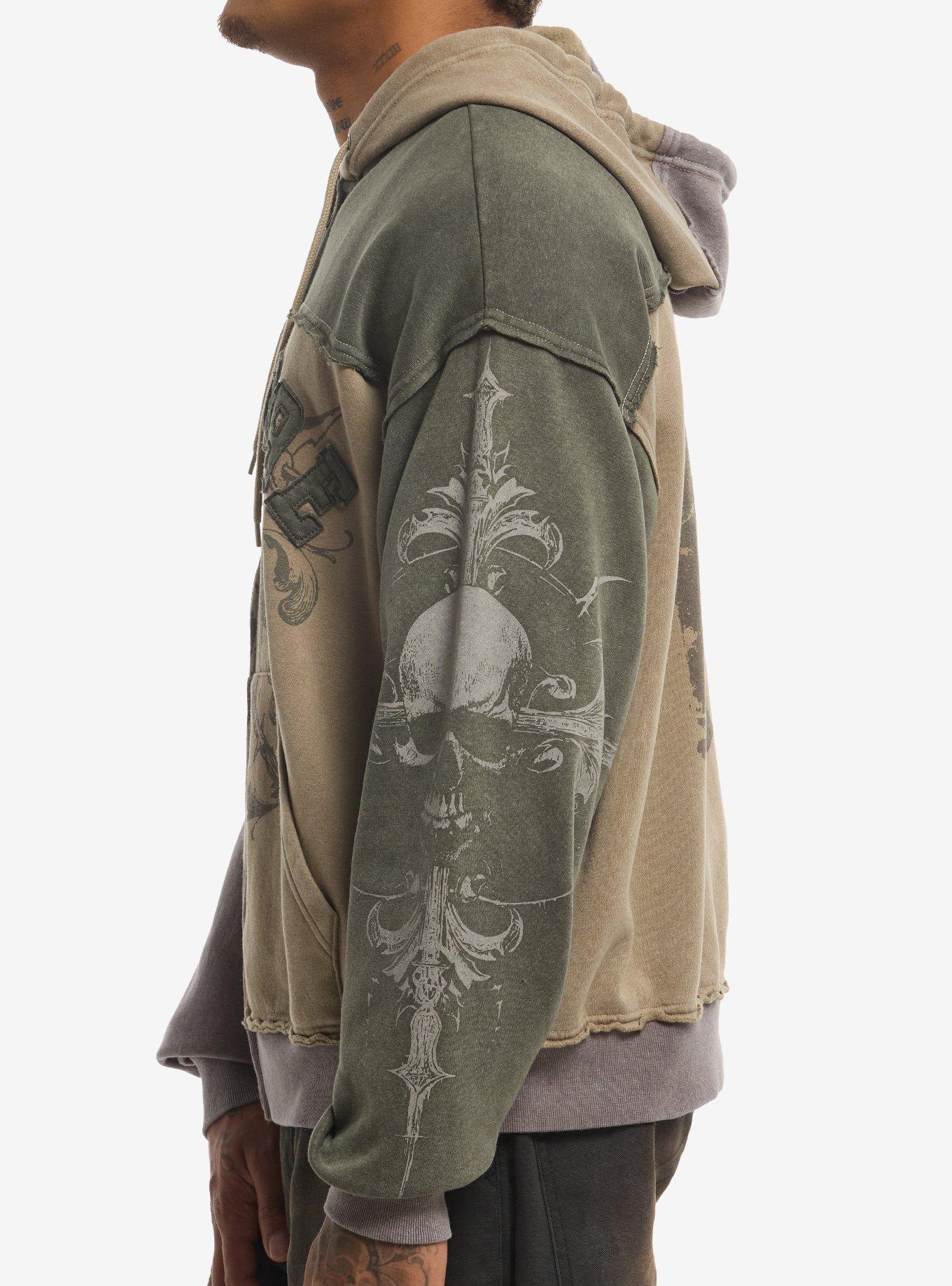 Skull Filigree Hardcore Color-Block Hoodie, MULTI, alternate - view 5