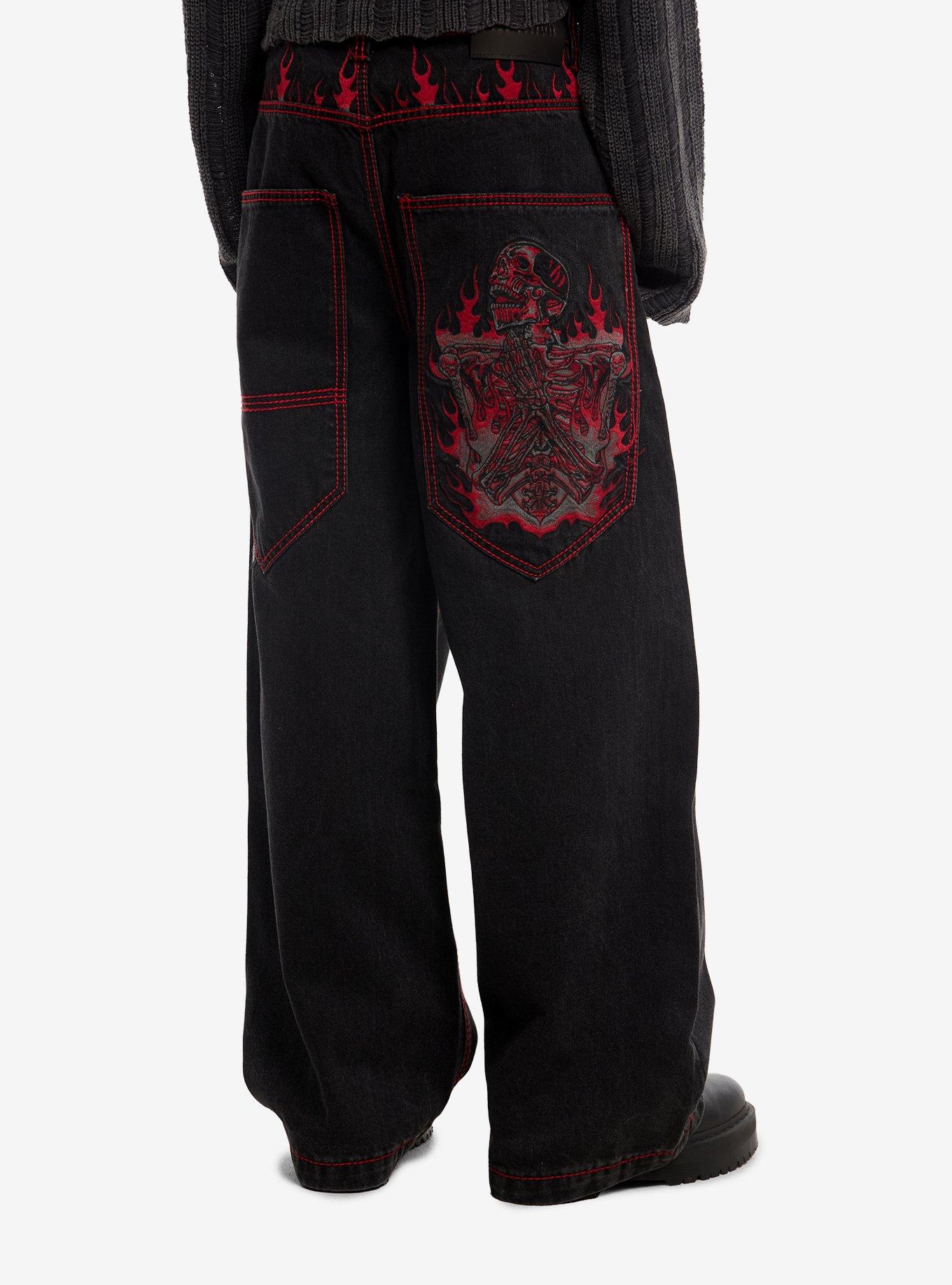 Affliction Flame Wide Leg Jeans, , hi-res