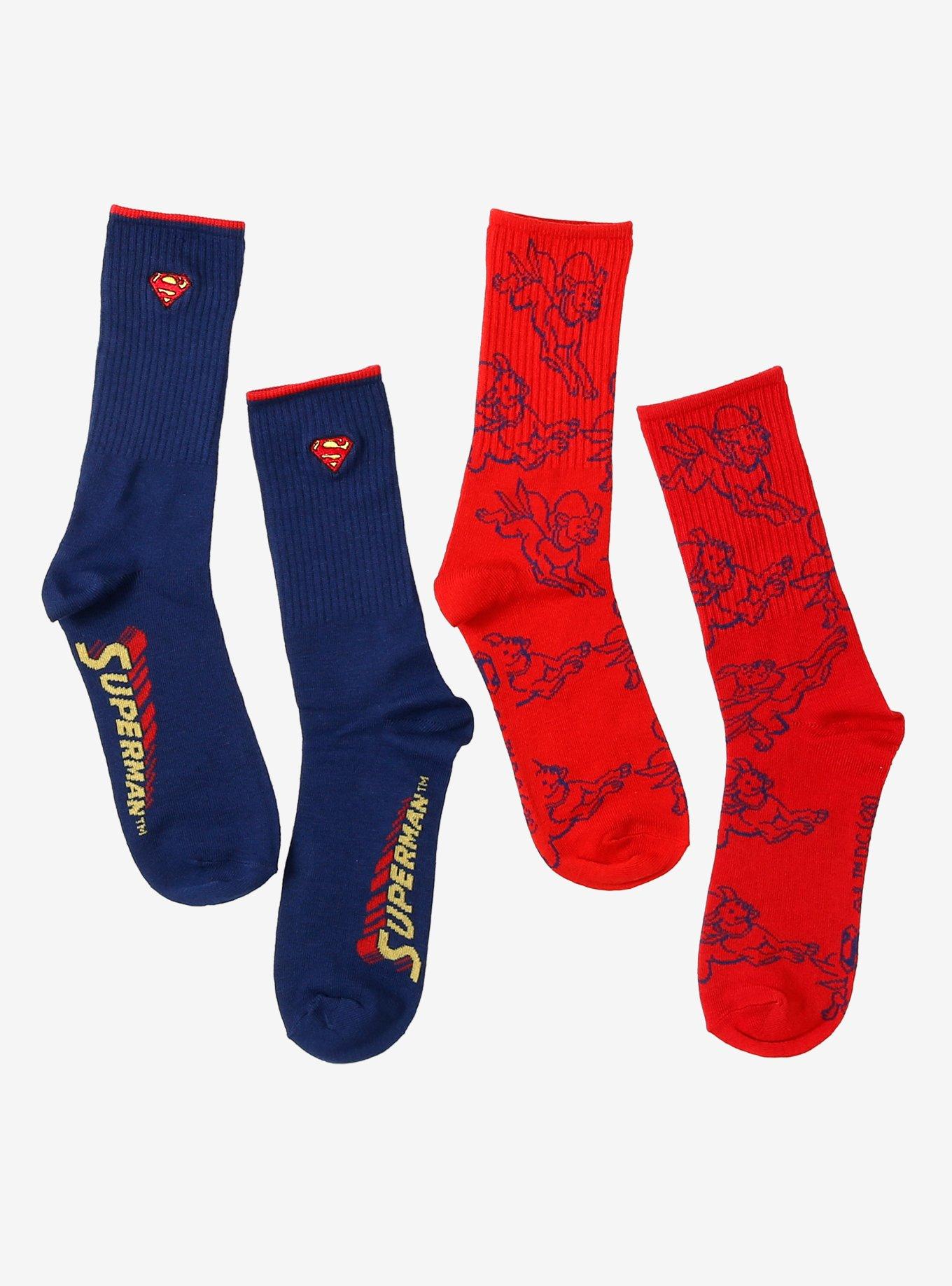 DC Comics Superman Icons Crew Socks 2 Pair, , hi-res