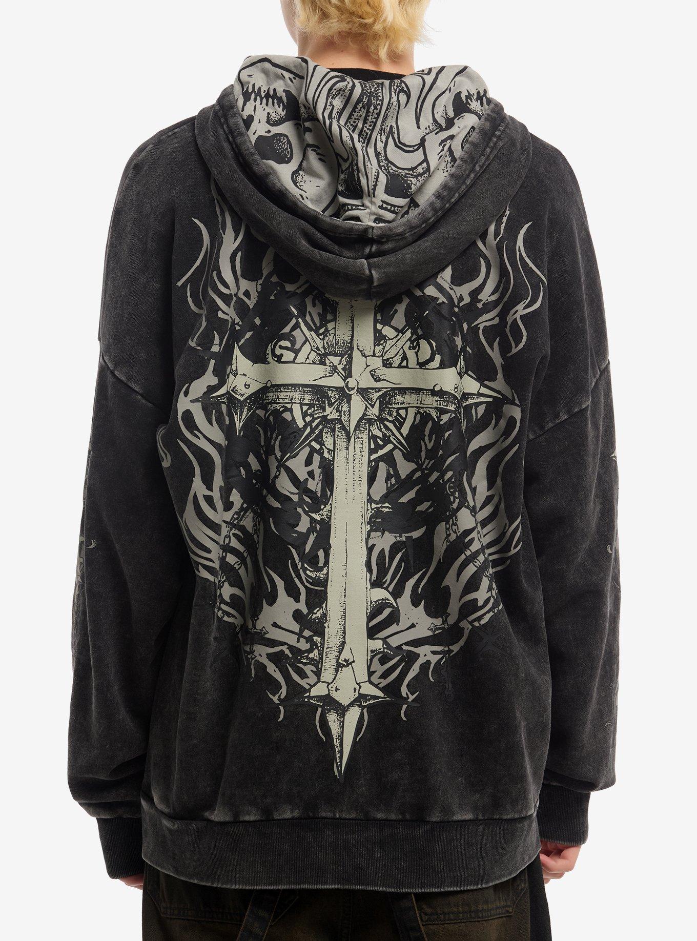 Winged Skeletons Filigree Hoodie, , hi-res