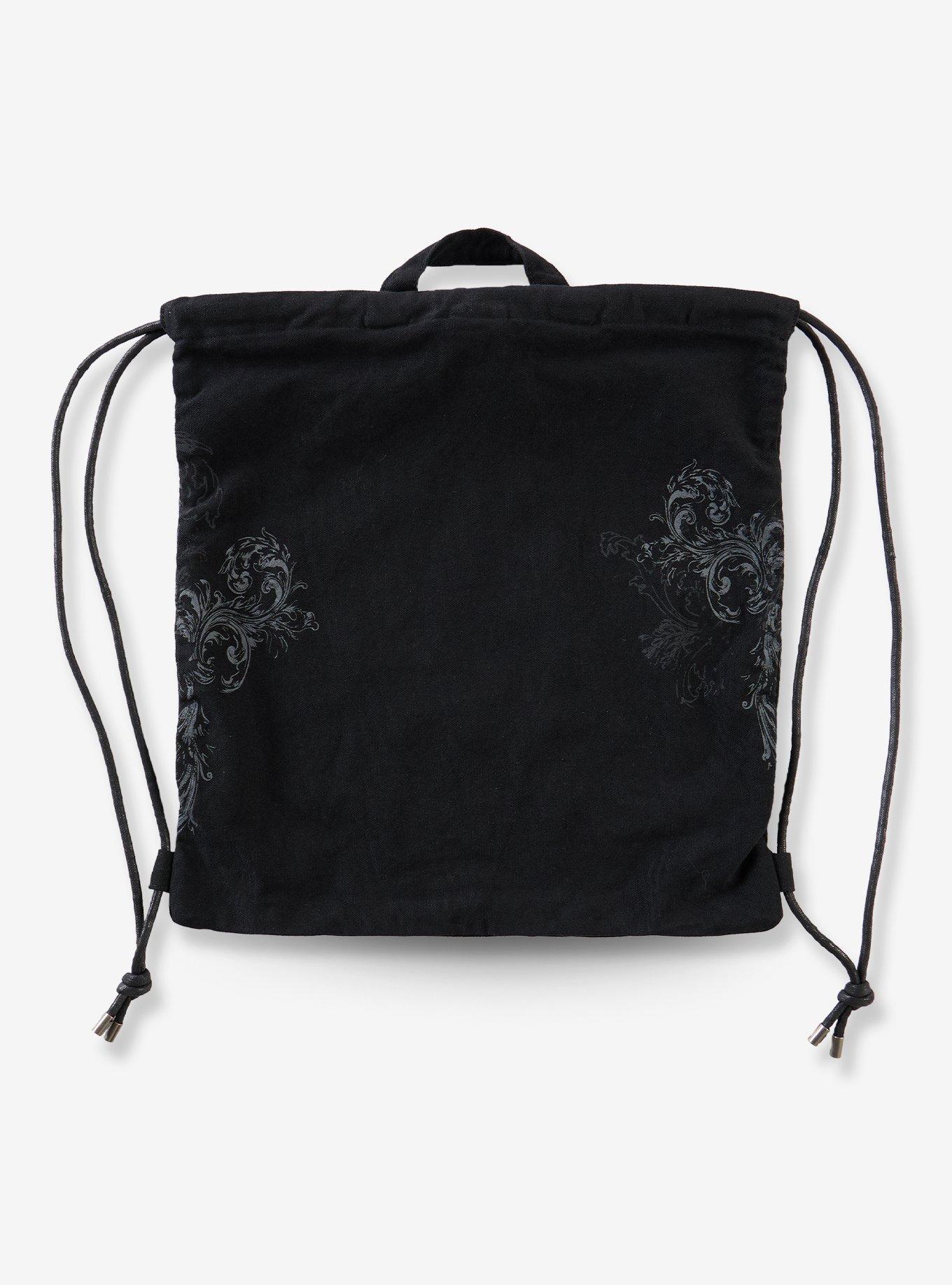 Winged Cross Stud Drawstring Backpack, , hi-res