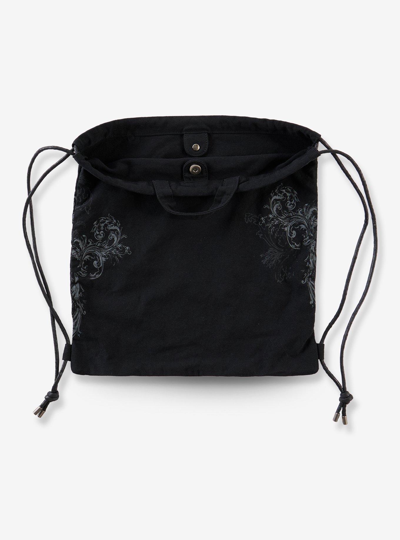 Winged Cross Stud Drawstring Backpack, , alternate - view 3