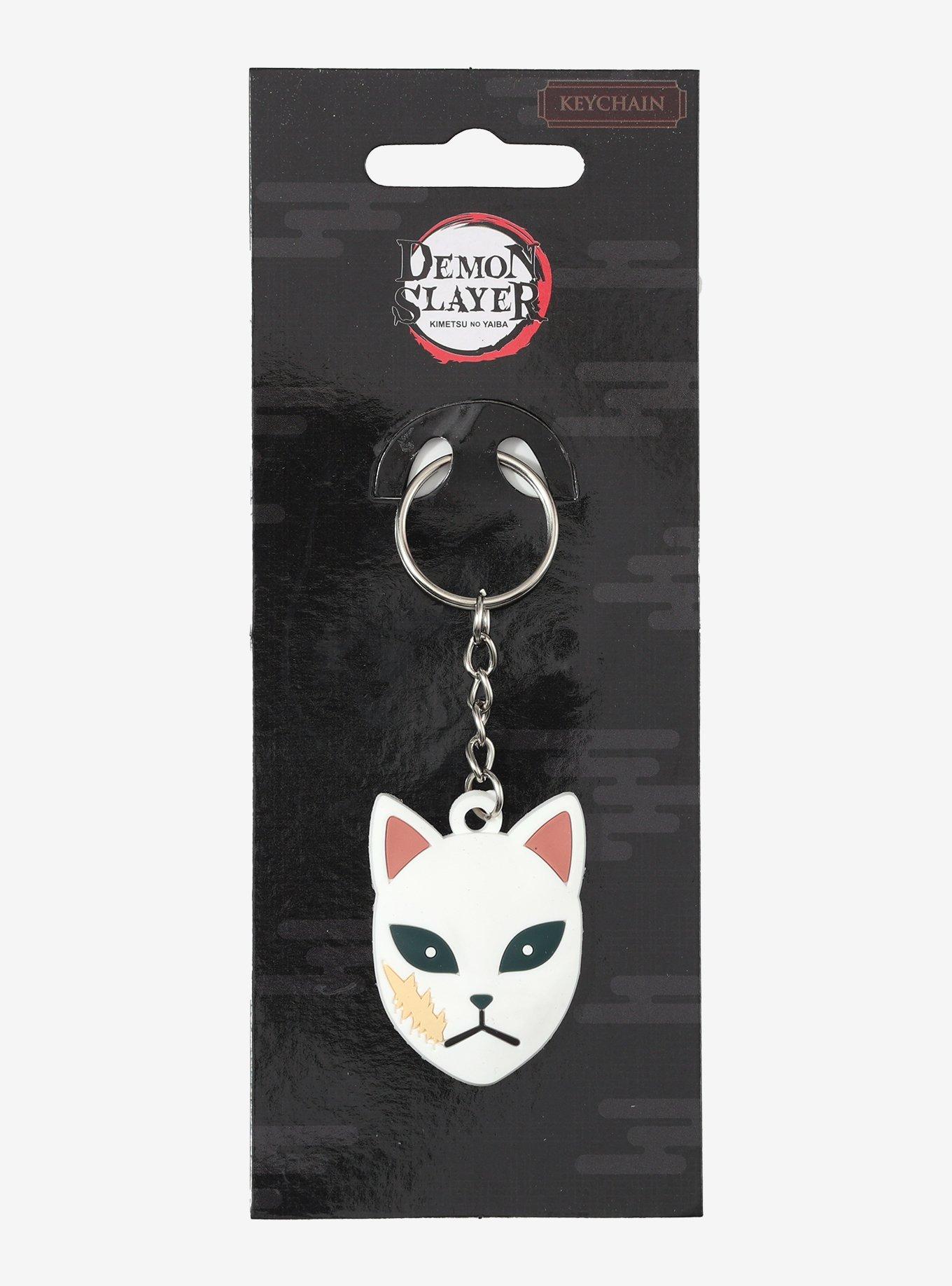 Demon Slayer: Kimetsu No Yaiba Sabito Mask Rubber Keychain, , hi-res