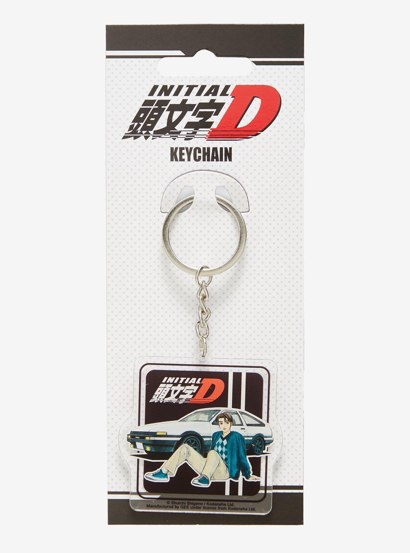 Initial D Fujiwara Square Keychain, , hi-res
