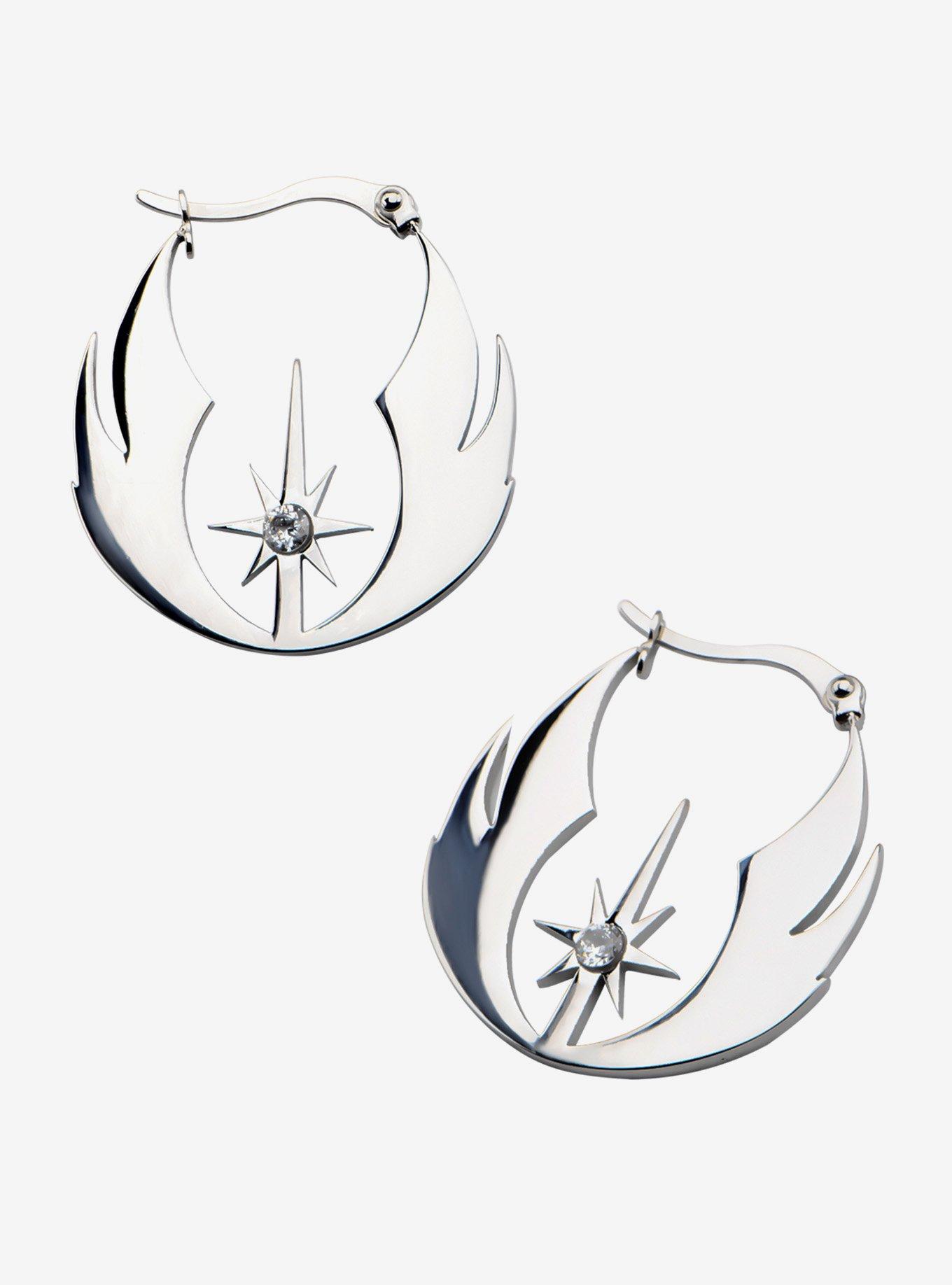 Star Wars Jedi Symbol Hoop Earrings, , hi-res