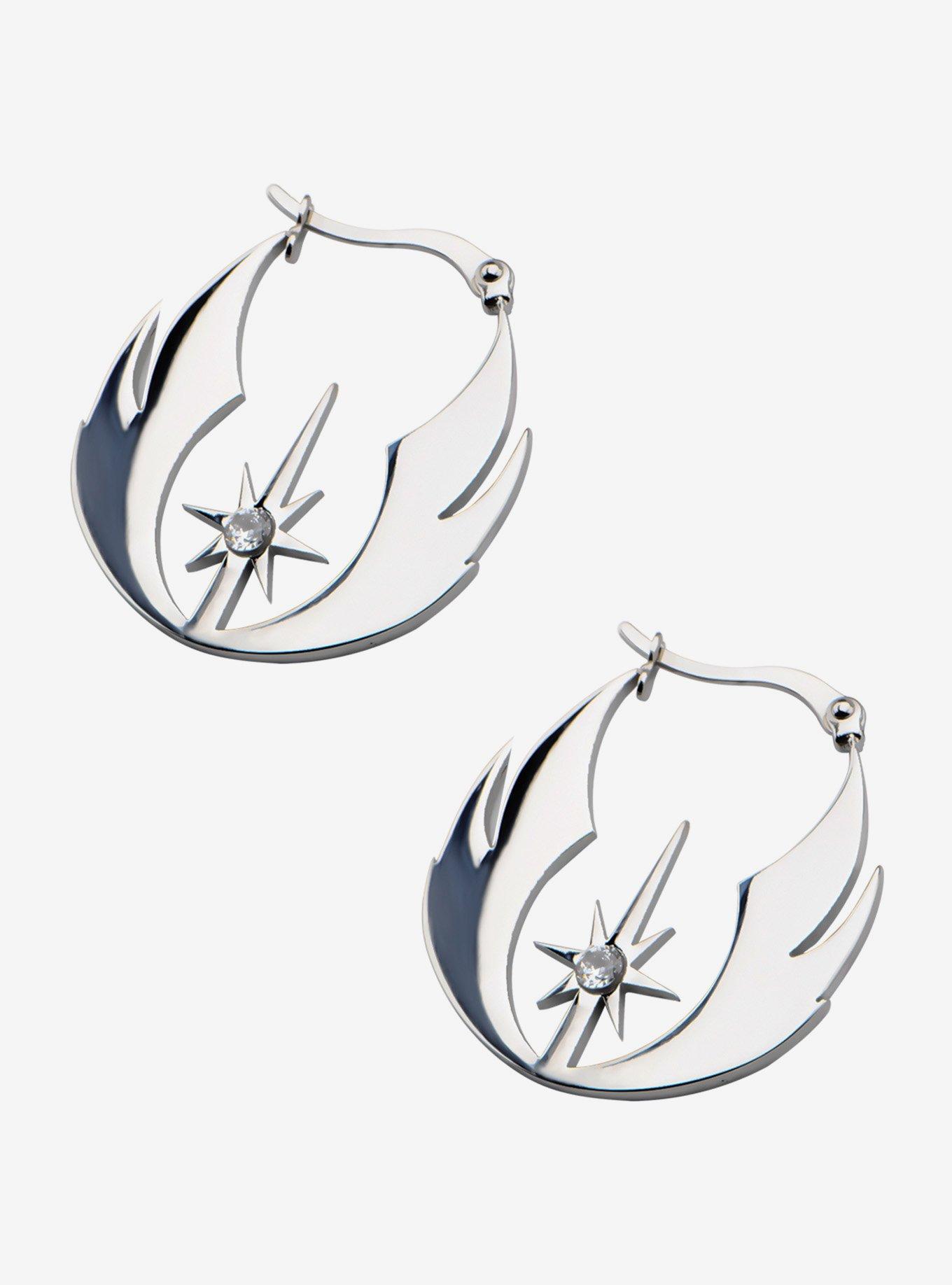 Star Wars Jedi Symbol Hoop Earrings, , alternate