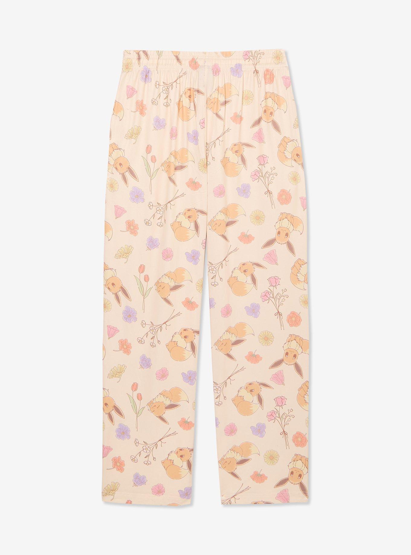 Pok&eacute;mon Eevee Flowers Allover Print Sleep Pants - BoxLunch Exclusive, , hi-res