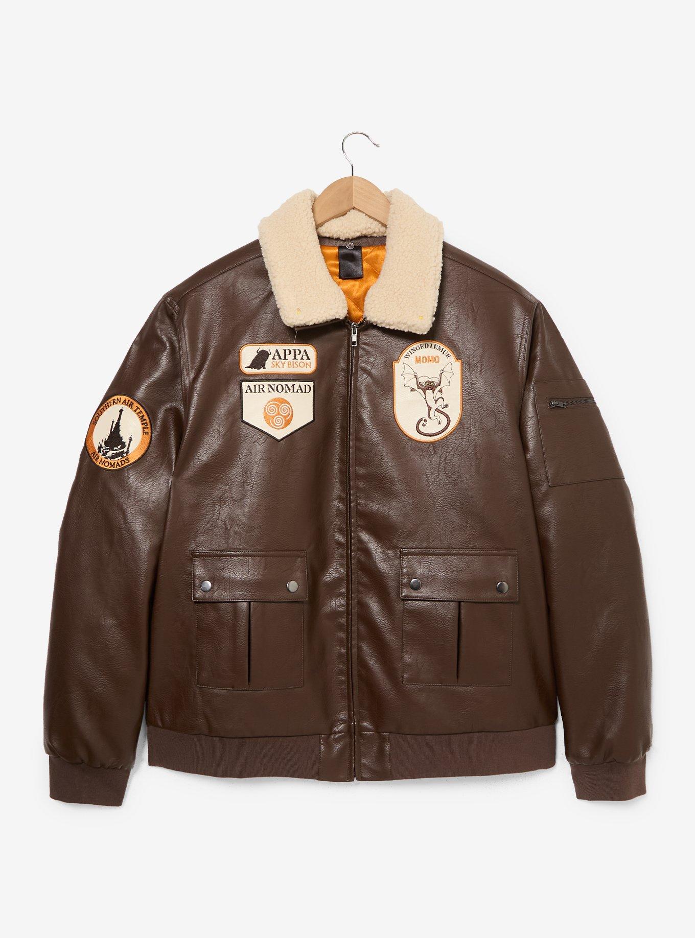 Avatar: The Last Airbender Appa Flight Jacket - BoxLunch Exclusive, BROWN, alternate - view 3