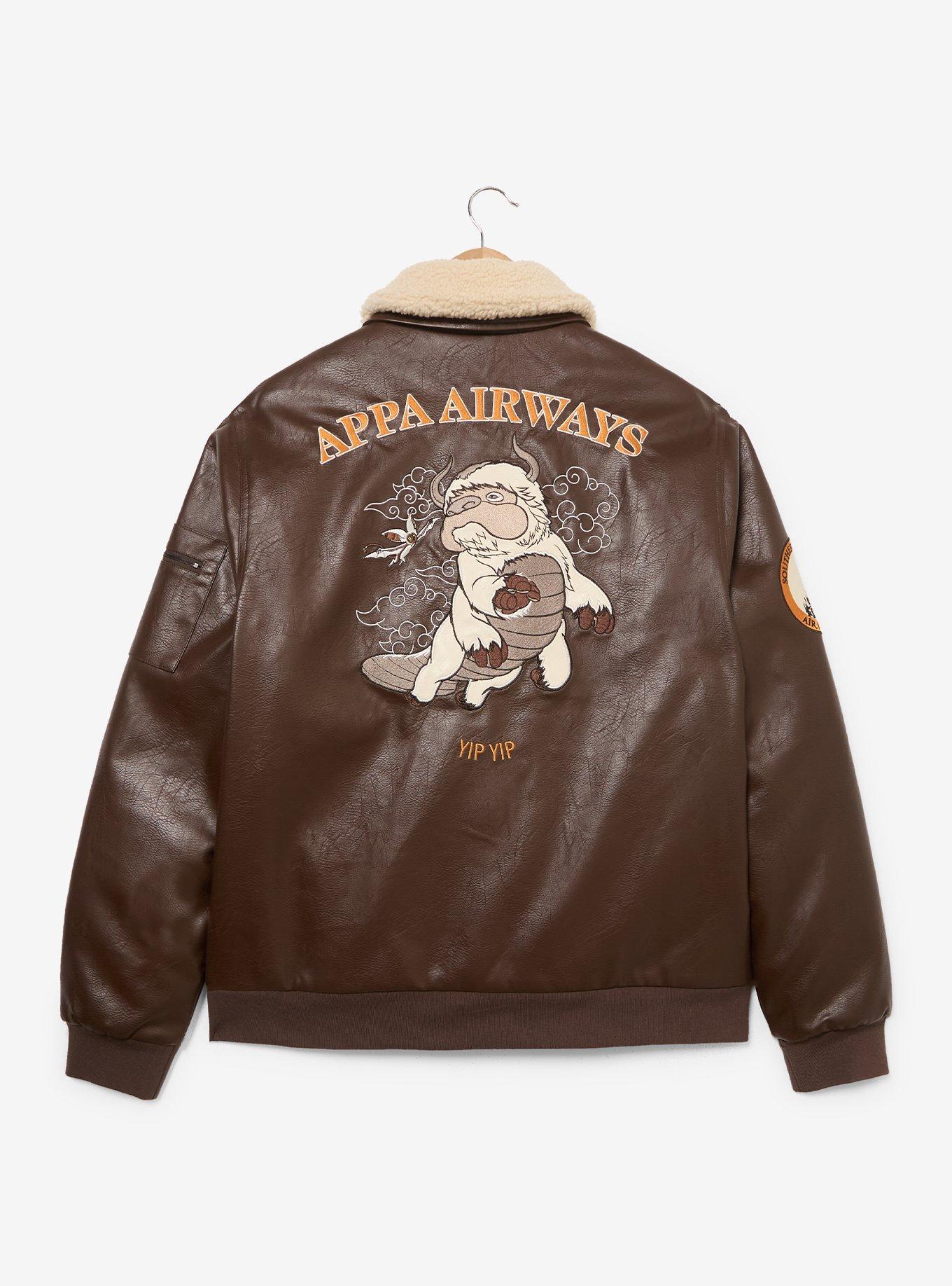 Avatar: The Last Airbender Appa Flight Jacket - BoxLunch Exclusive, BROWN, alternate - view 4