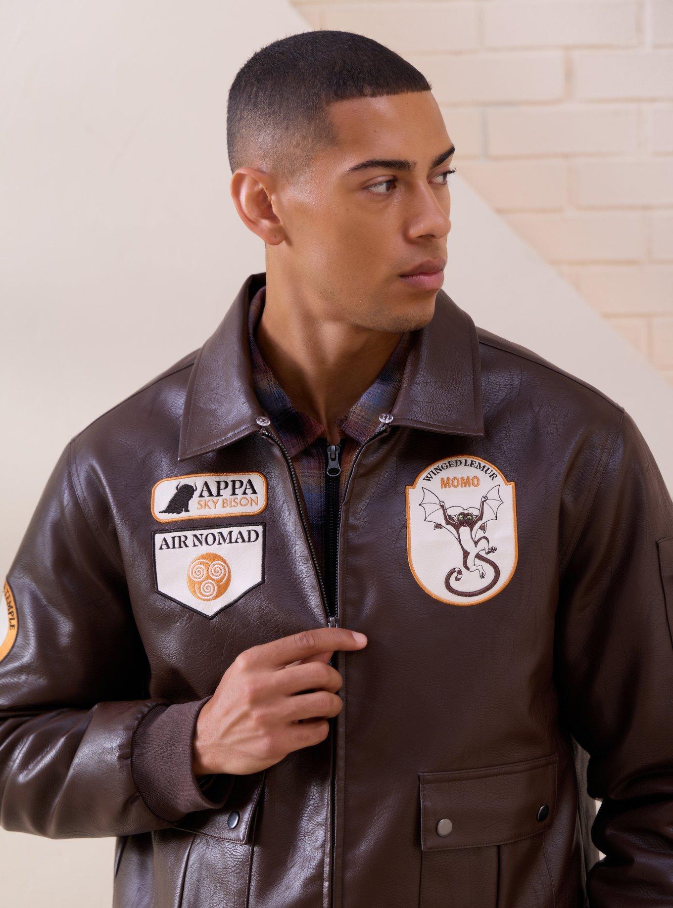 Avatar: The Last Airbender Appa Flight Jacket - BoxLunch Exclusive, BROWN, alternate - view 5