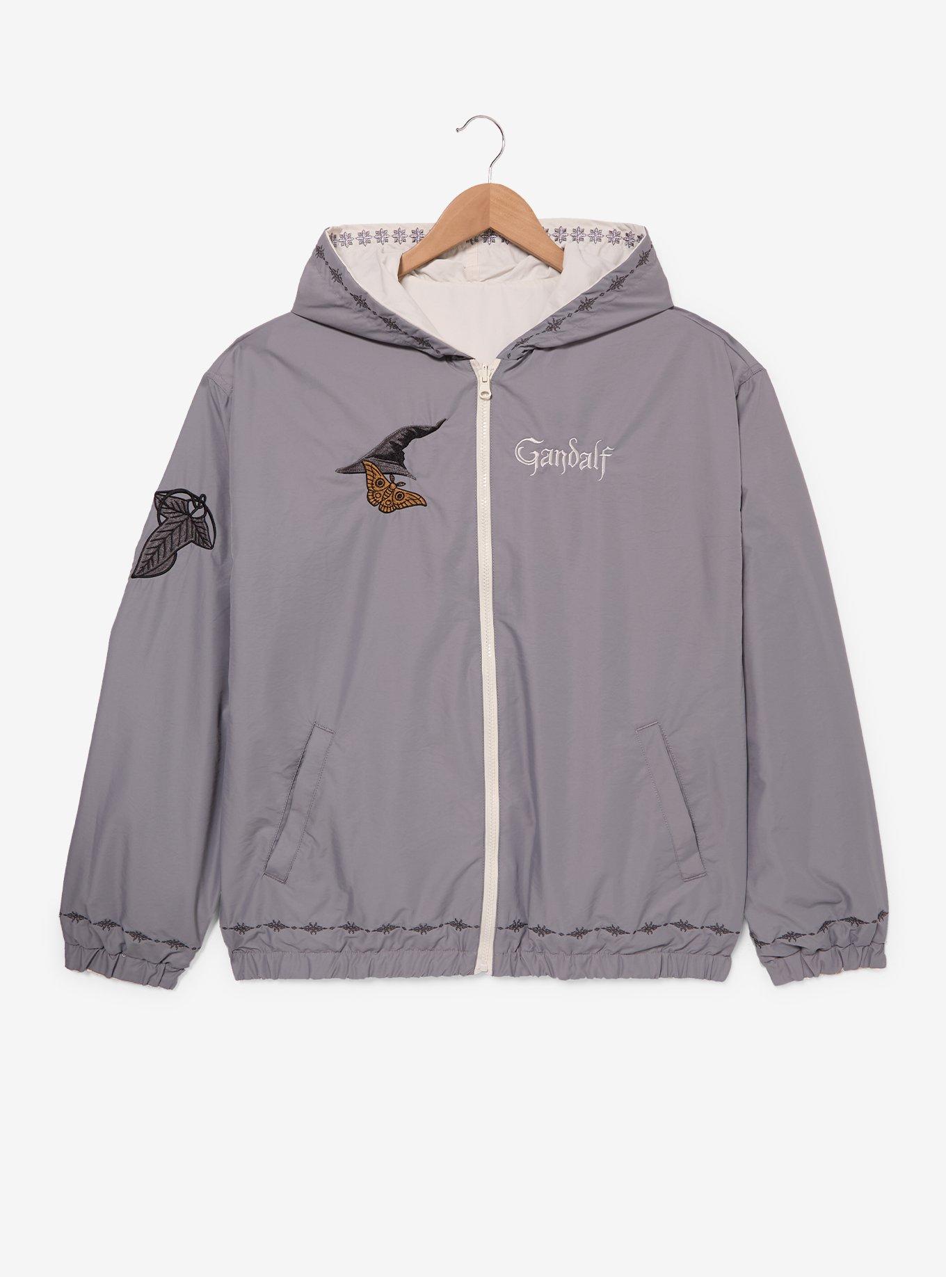The Lord of the Rings Gandalf Reversible Windbreaker - BoxLunch Exclusive, GREY, alternate - view 3