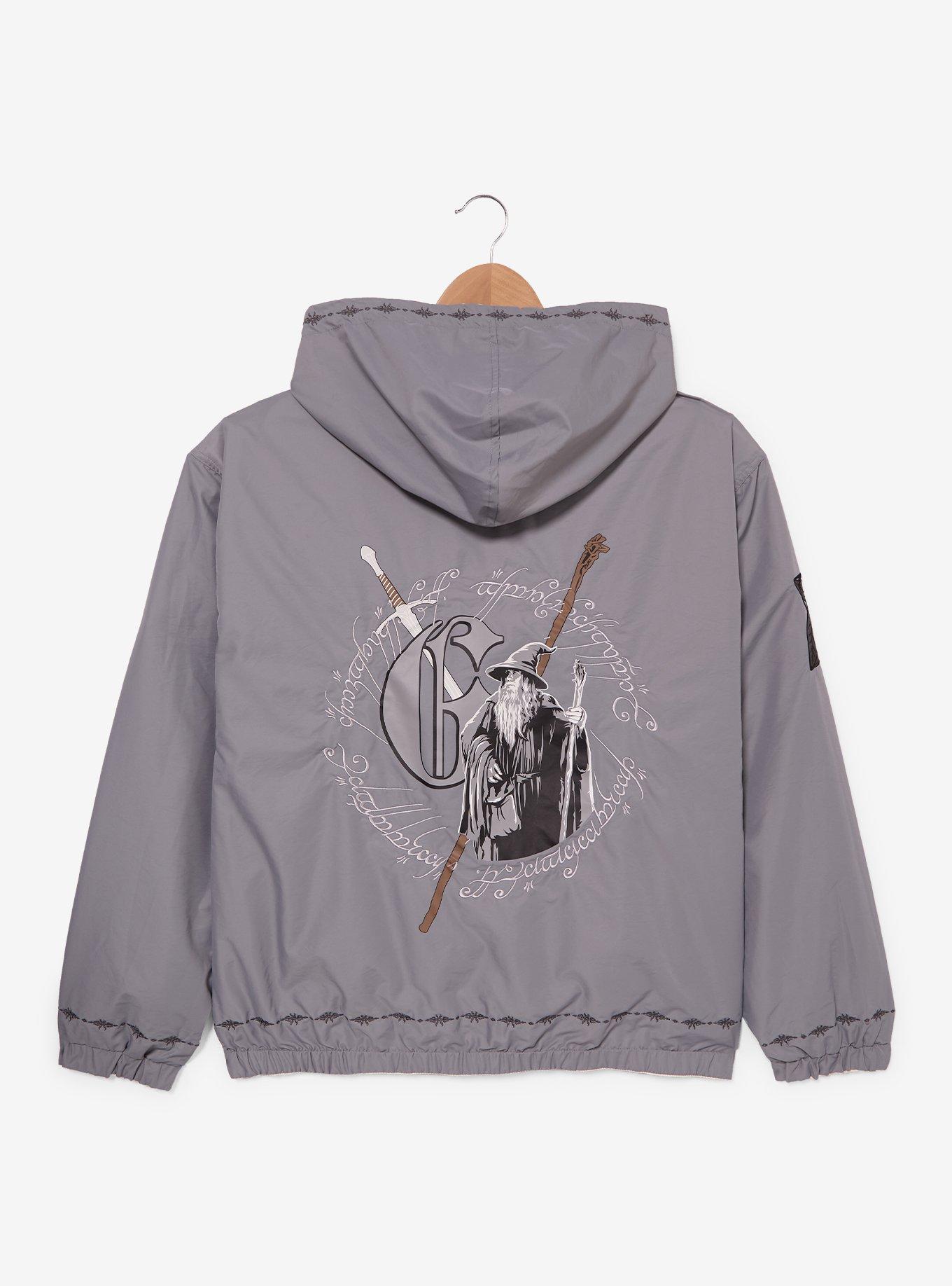 The Lord of the Rings Gandalf Reversible Windbreaker - BoxLunch Exclusive, GREY, alternate - view 4