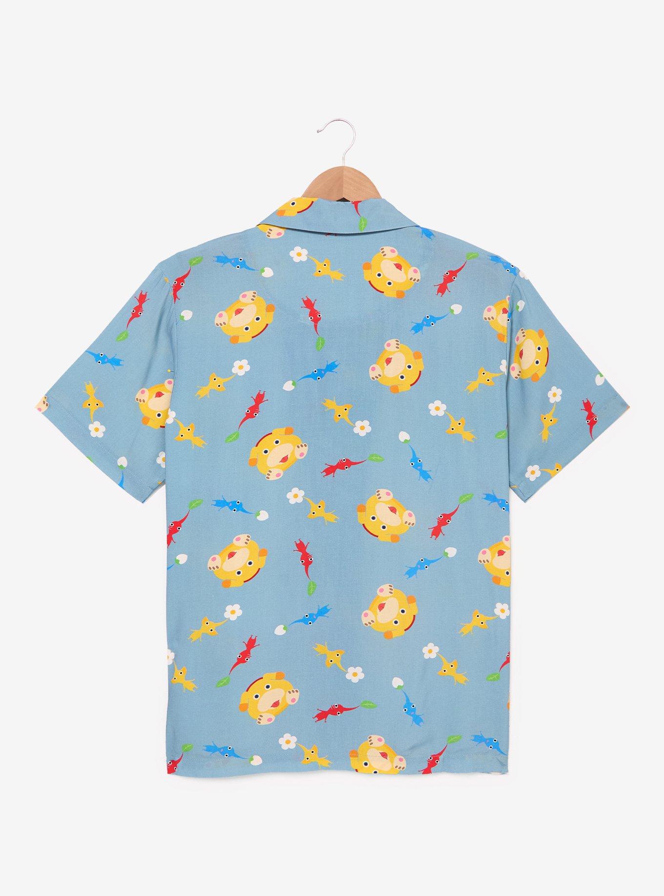 Nintendo Pikmin Oatchi Allover Print Woven Button Up, , hi-res