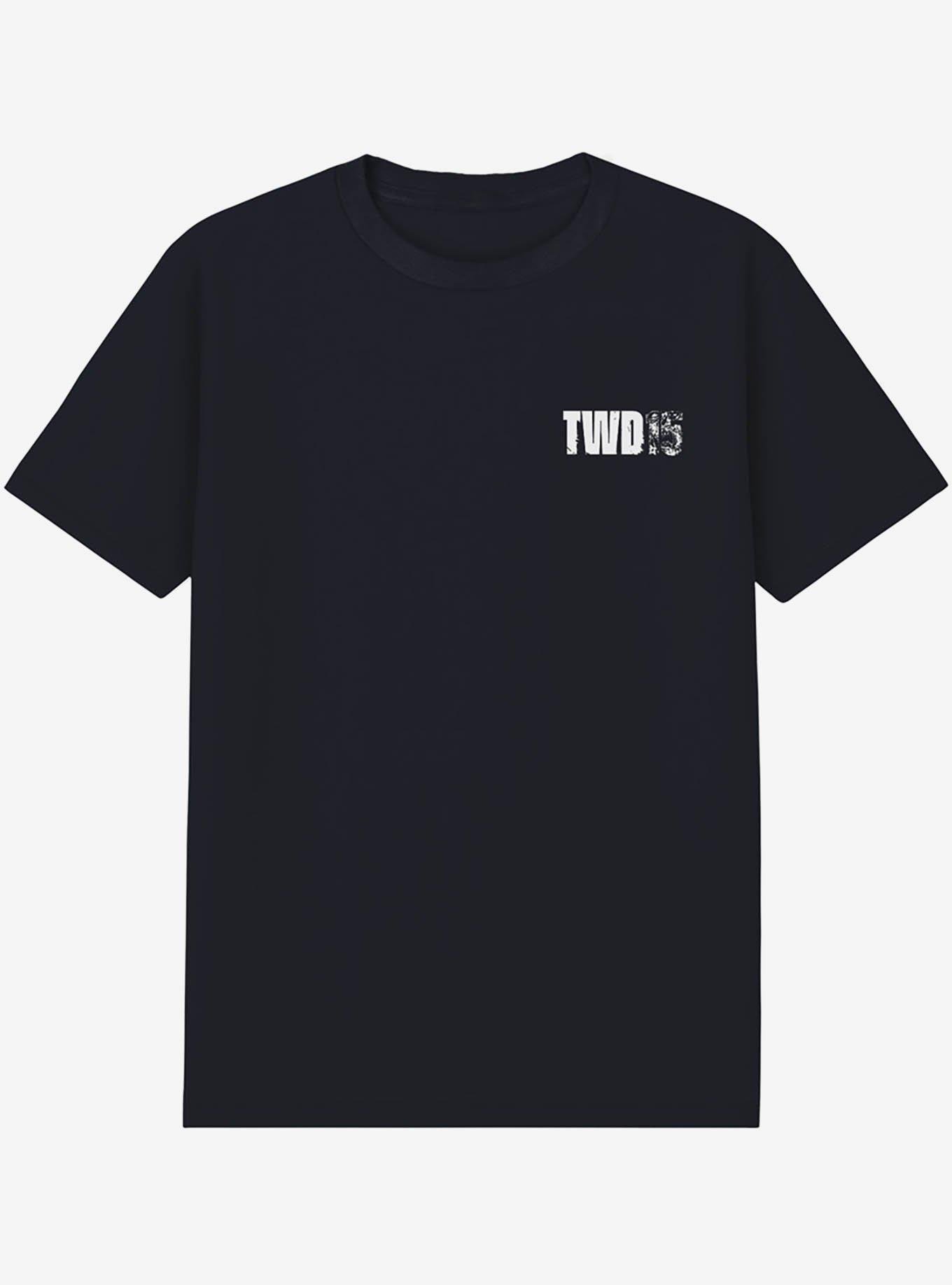 The Walking Dead Mono Zombie 15 Front Back T-Shirt, BLACK, alternate