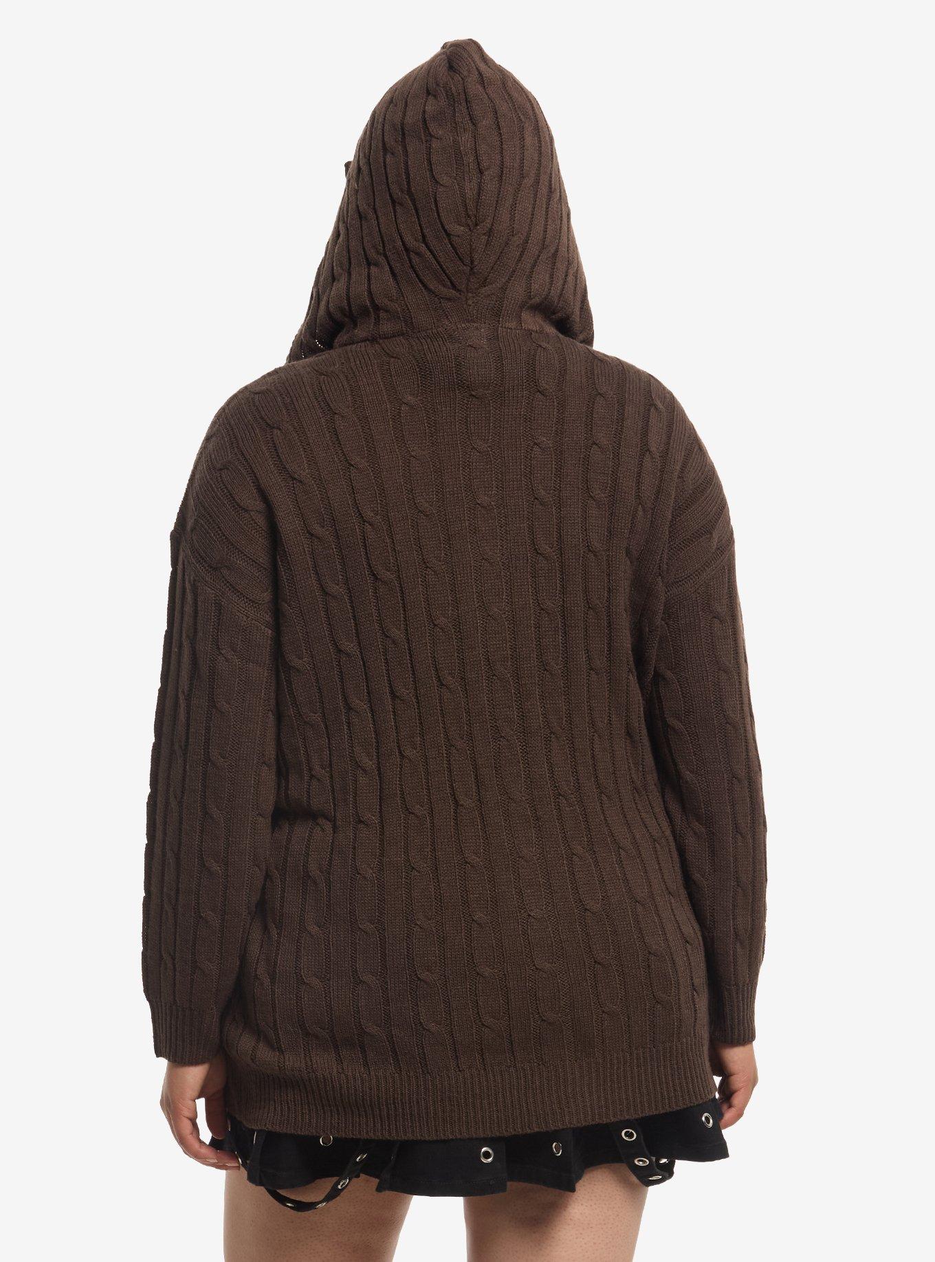 Mofusand Halloween Cable Knit Girls Cardigan Plus Size, , hi-res