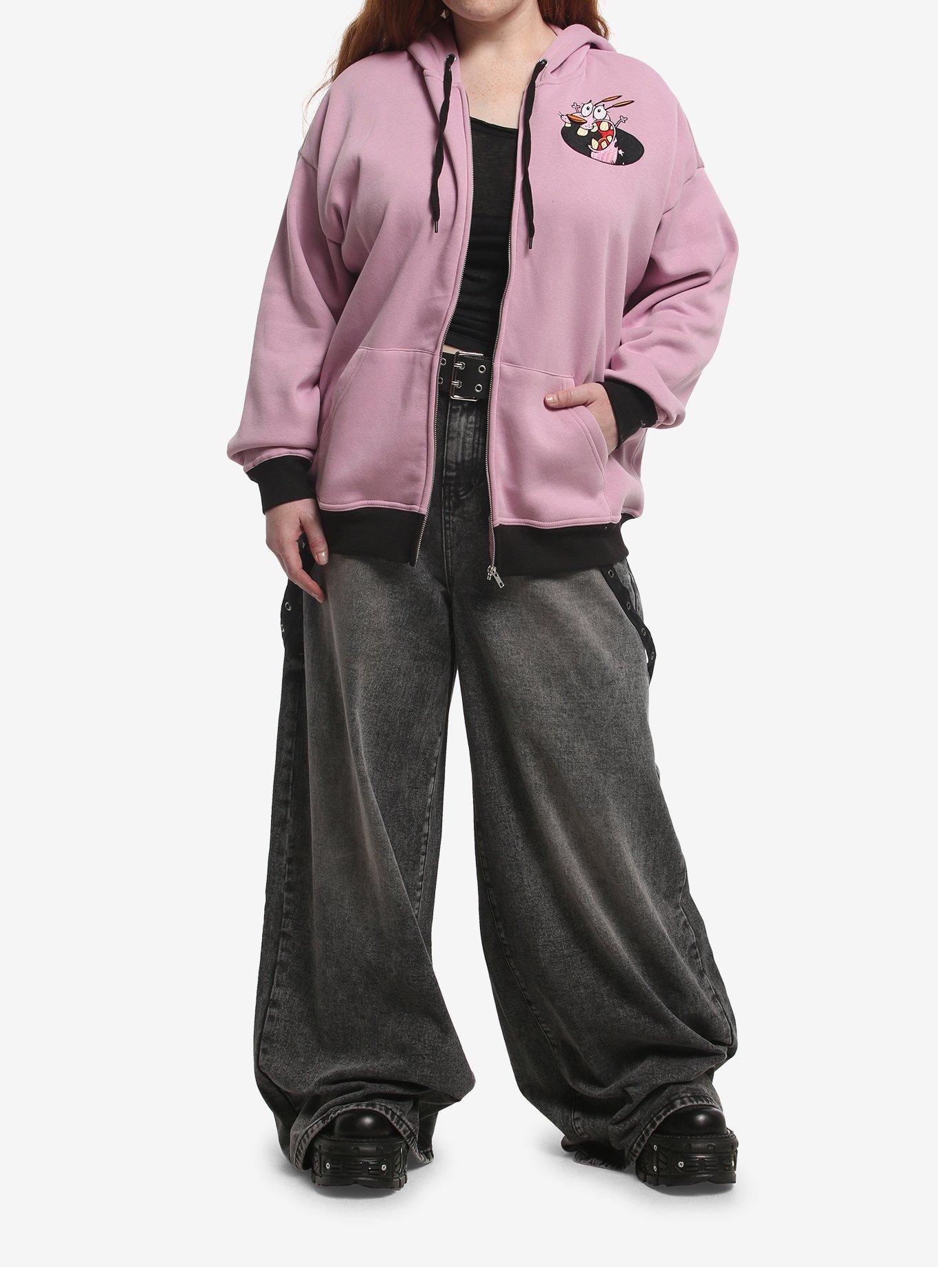 Courage The Cowardly Dog Figural Girls Hoodie Plus Size, MULTI, alternate - view 3