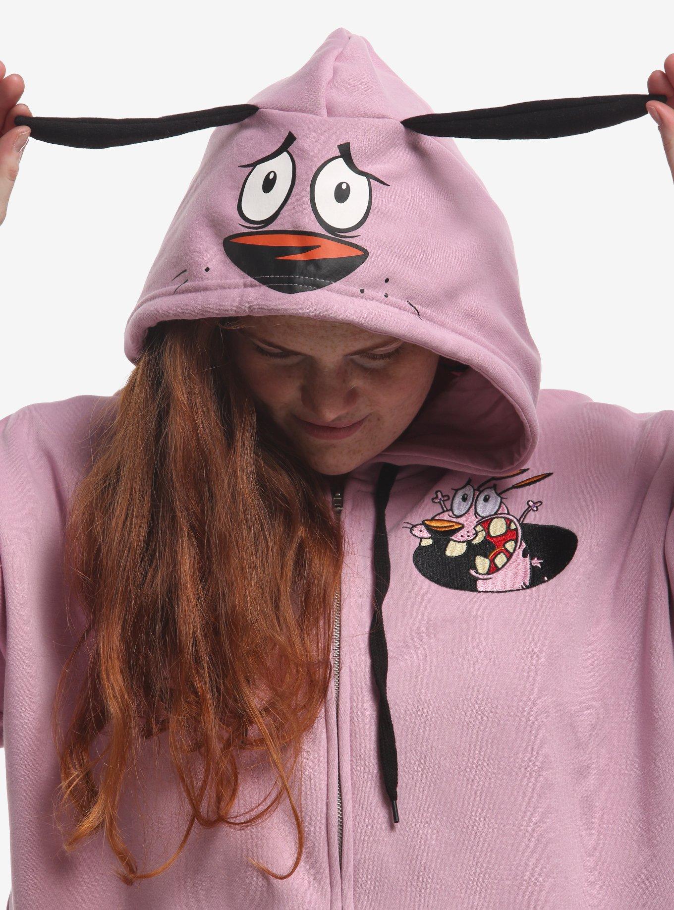 Courage The Cowardly Dog Figural Girls Hoodie Plus Size, MULTI, alternate - view 4