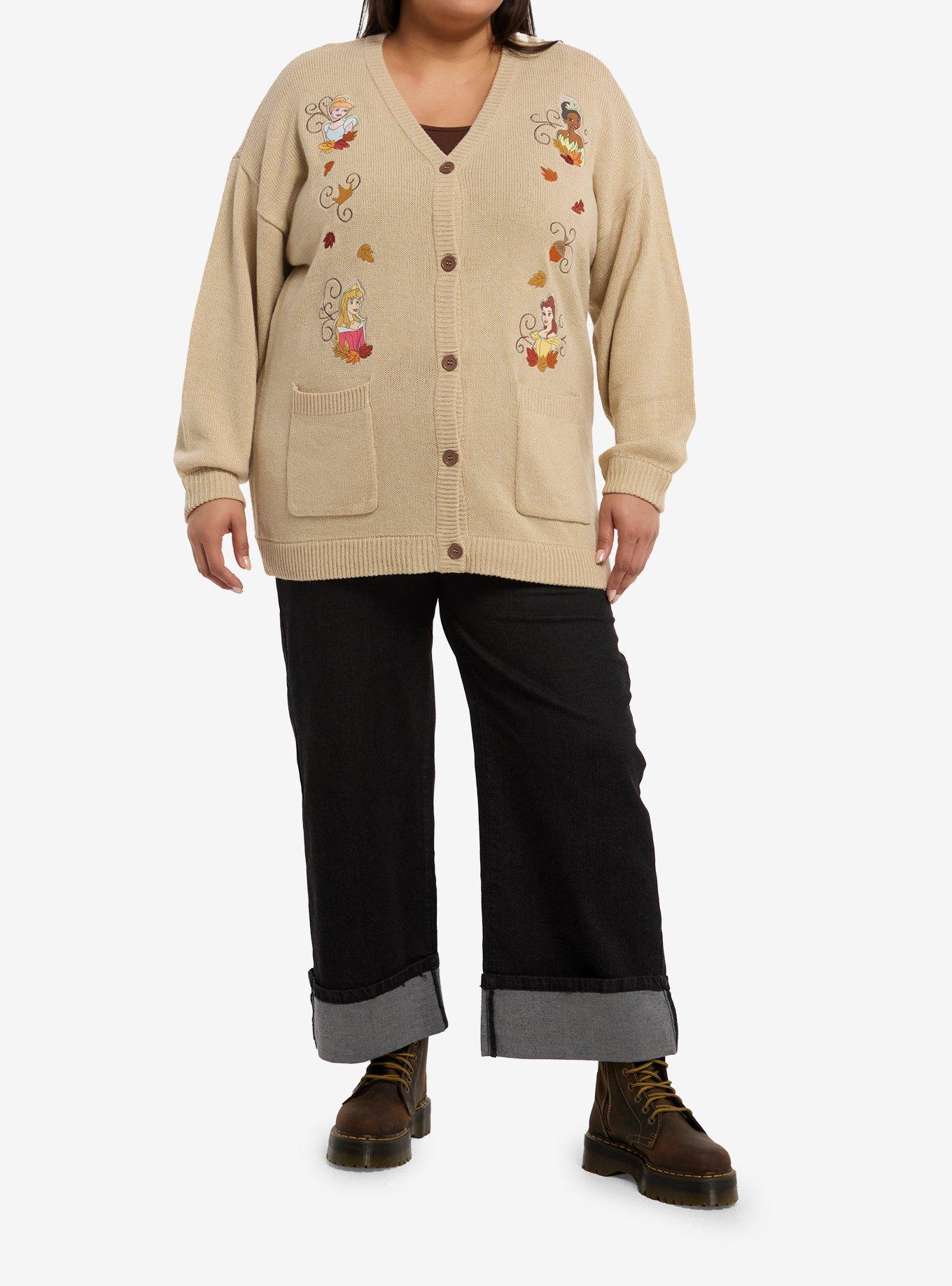 Disney Princess Fall Girls Cardigan Plus Size, MULTI, alternate - view 3