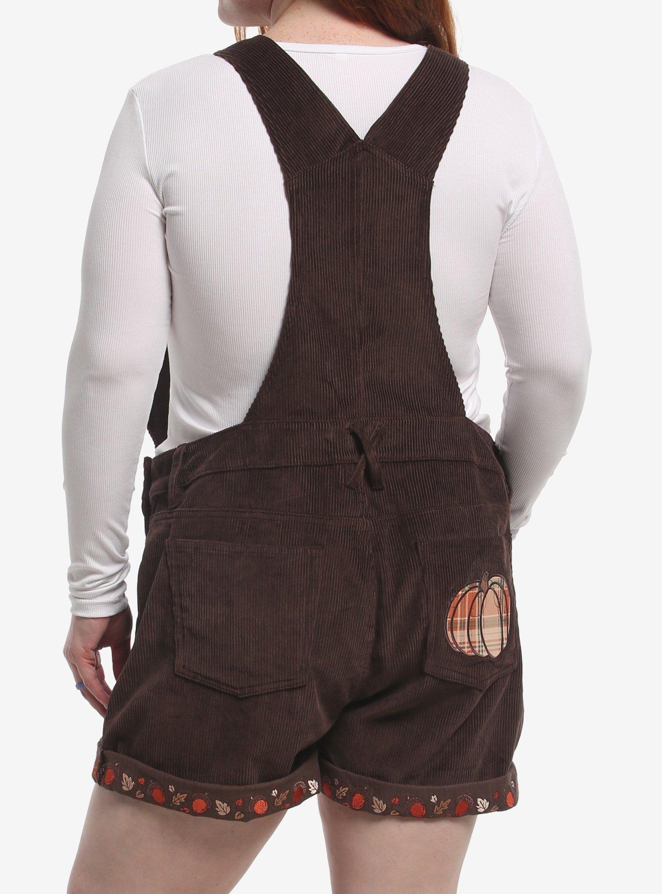 Disney Chip 'N' Dale Embroidered Corduroy Shortalls Plus Size, MULTI, alternate - view 3
