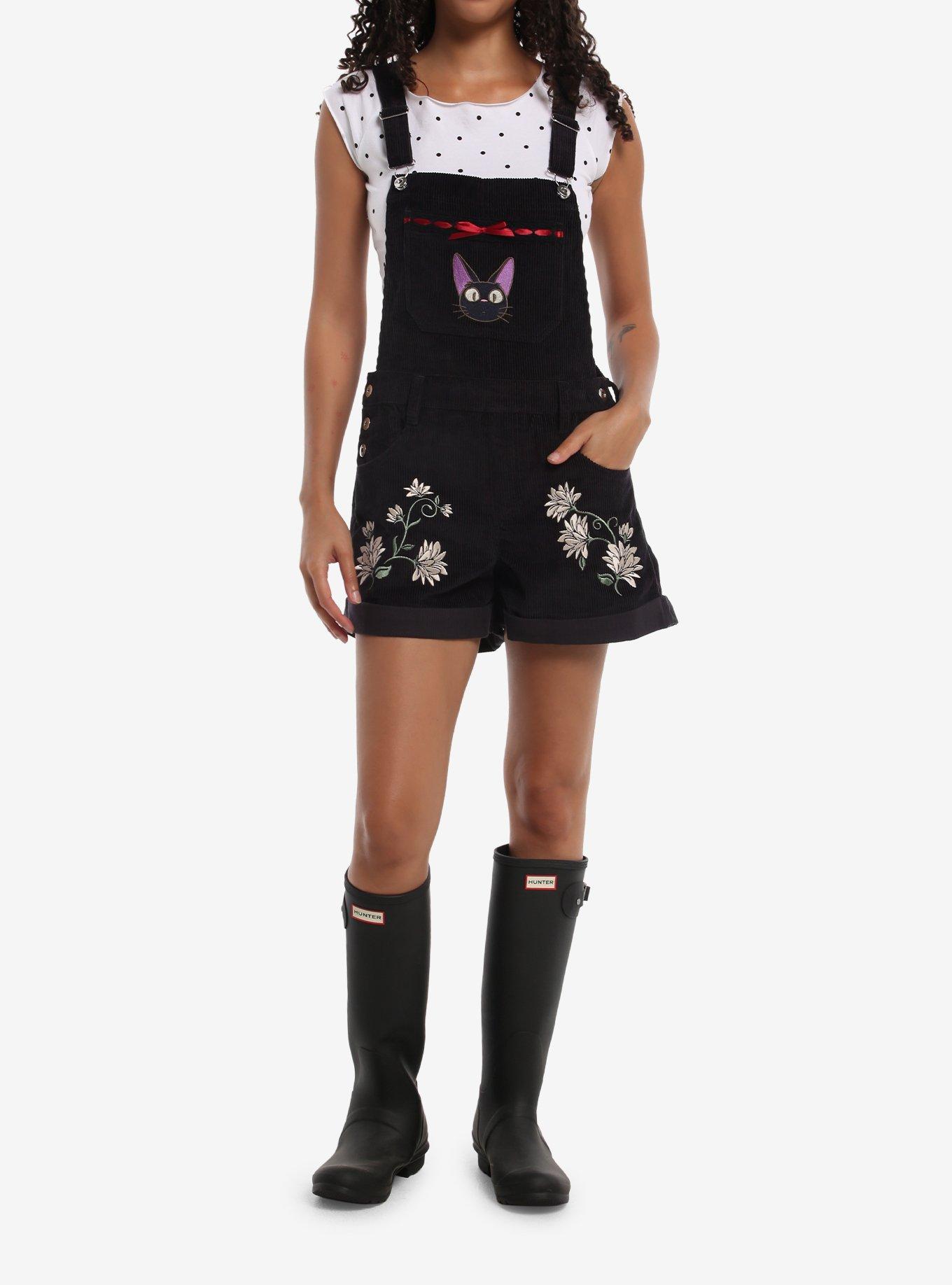 Studio Ghibli&reg; Kiki's Delivery Service Jiji Floral Shortalls, , hi-res
