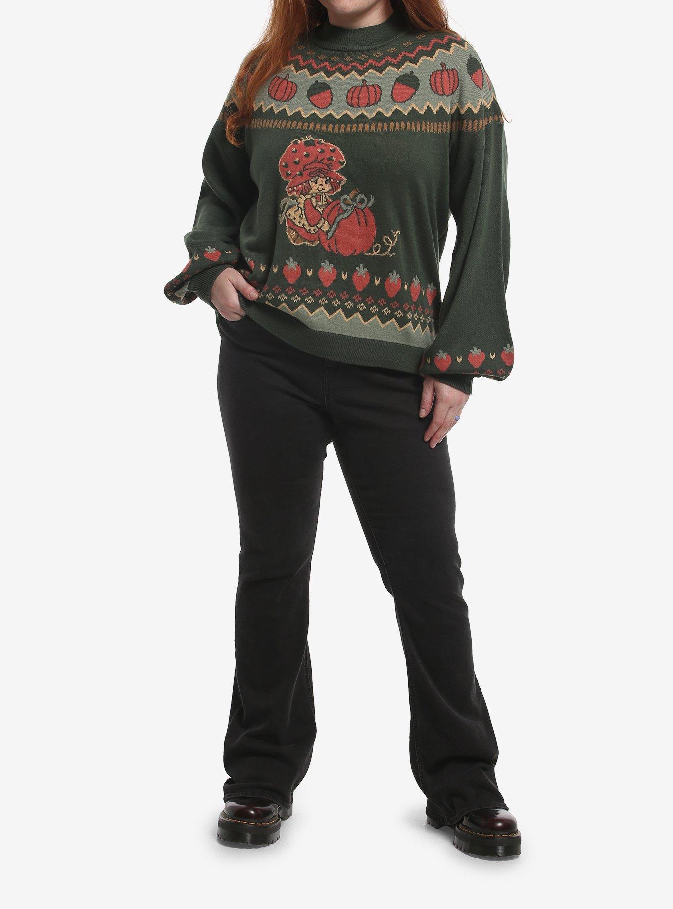 Strawberry Shortcake Fall Vintage Girls Sweater Plus Size, , hi-res