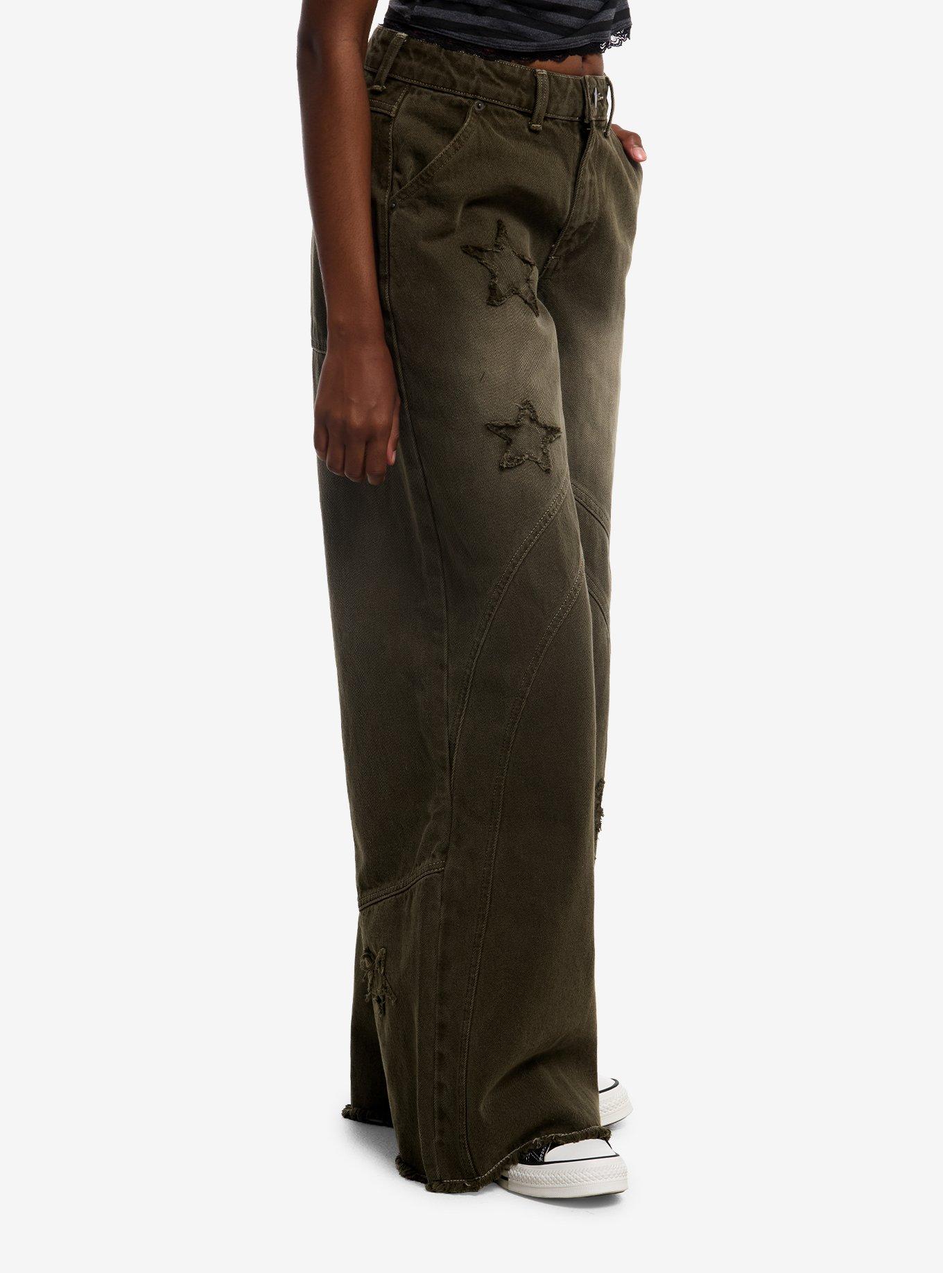 Distressed Stars Green Wash Jeans, MULTI, alternate - view 3