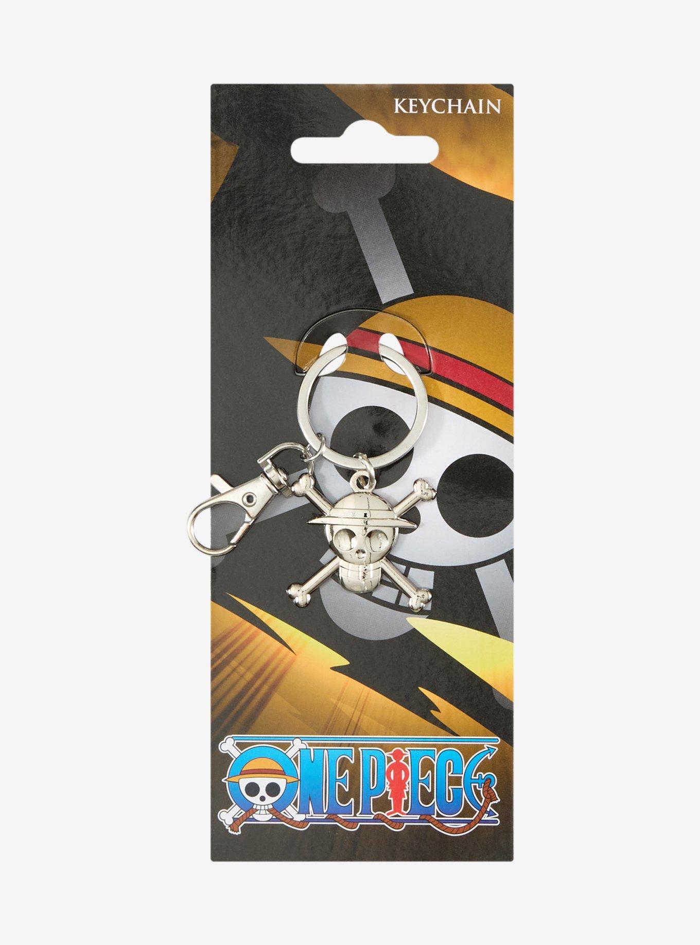 One Piece Metal Jolly Roger Keychain, , hi-res