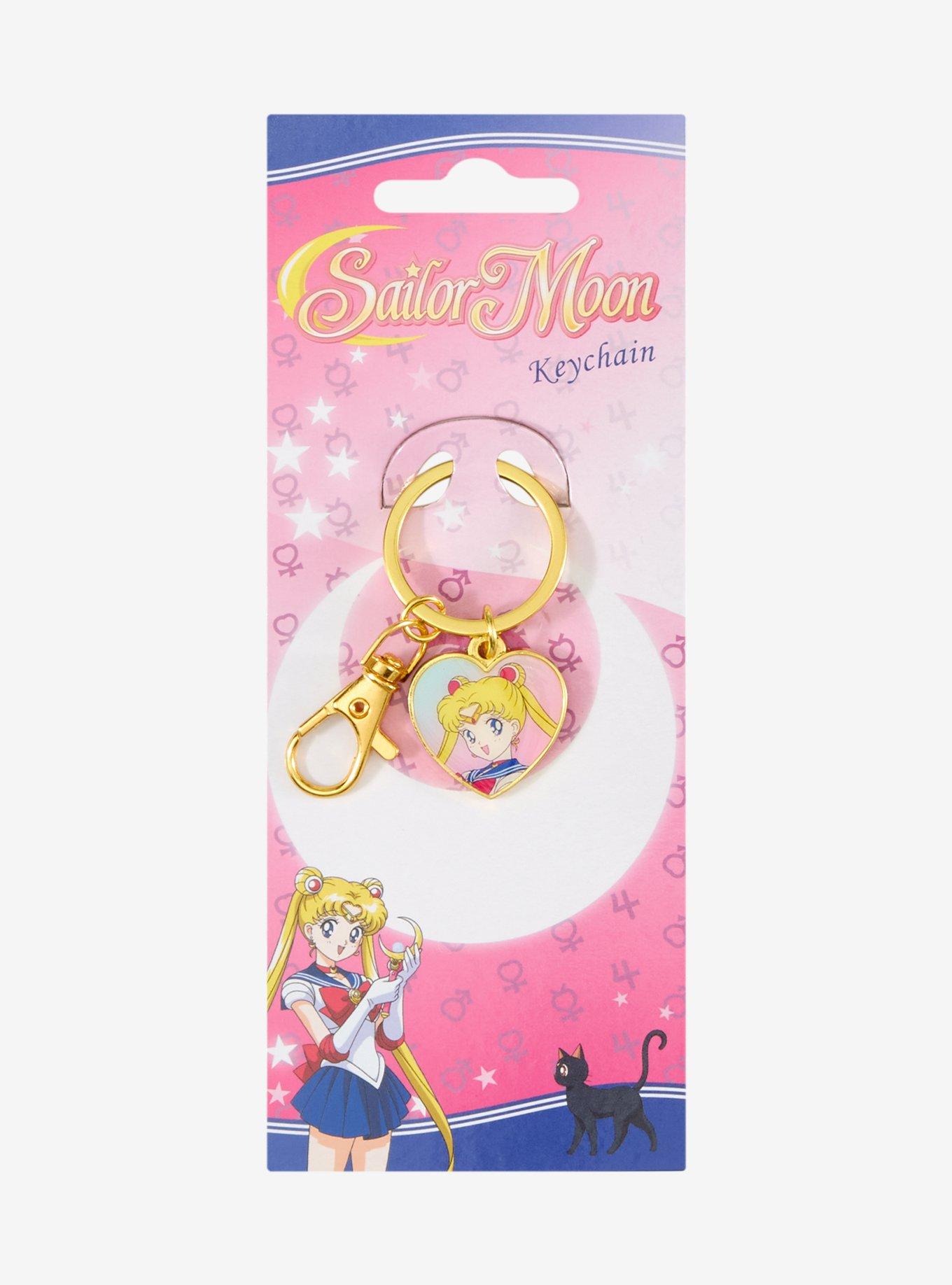 Pretty Guardian Sailor Moon Heart Charm Keychain, , hi-res