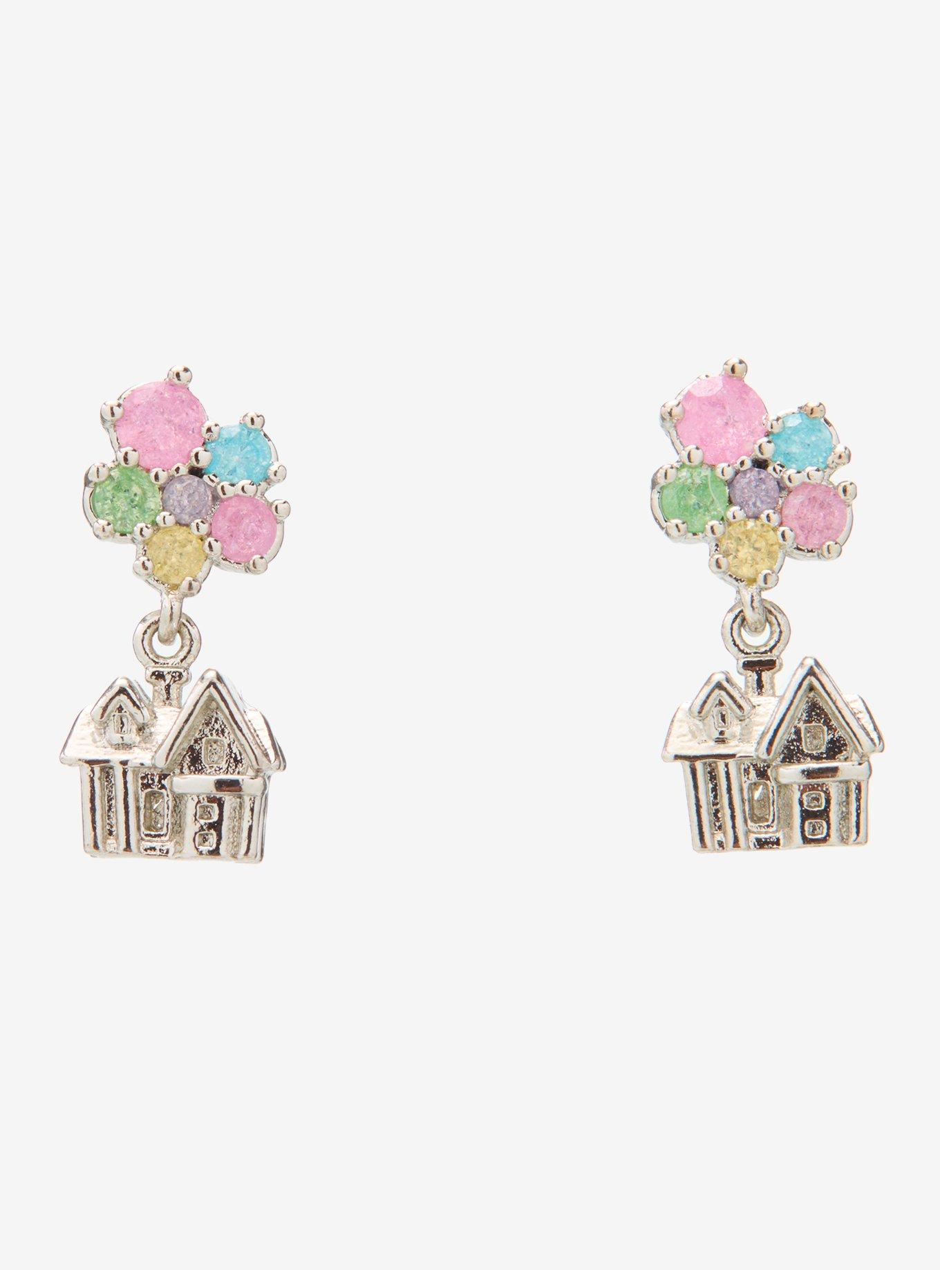 Girls Crew Disney Pixar Up Balloon House Dangle Charm Earrings - BoxLunch Exclusive, , hi-res