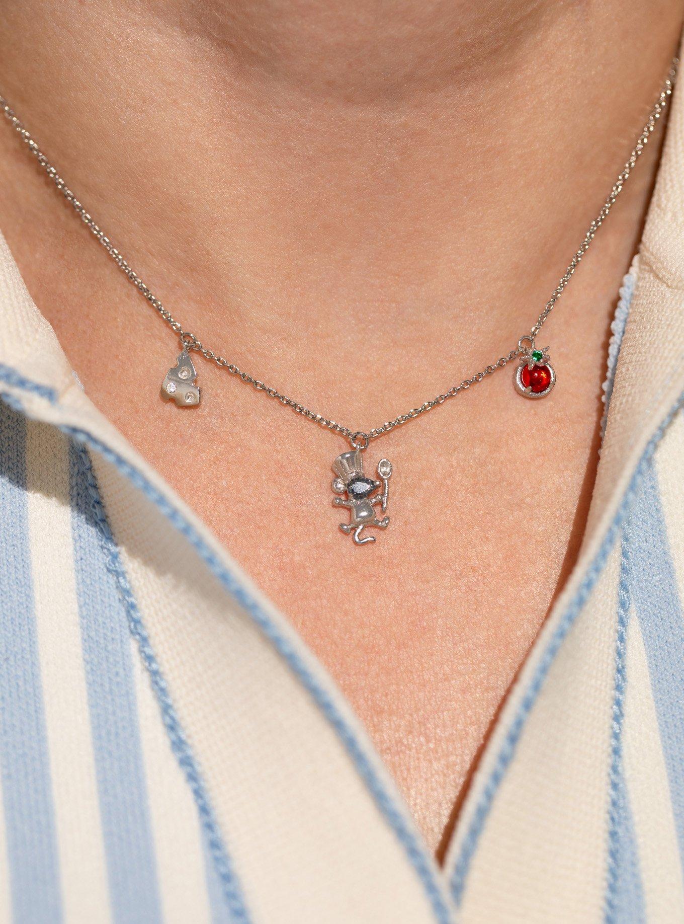 Girls Crew Disney Pixar Ratatouille Remy & Veggies Charm Necklace - BoxLunch Exclusive