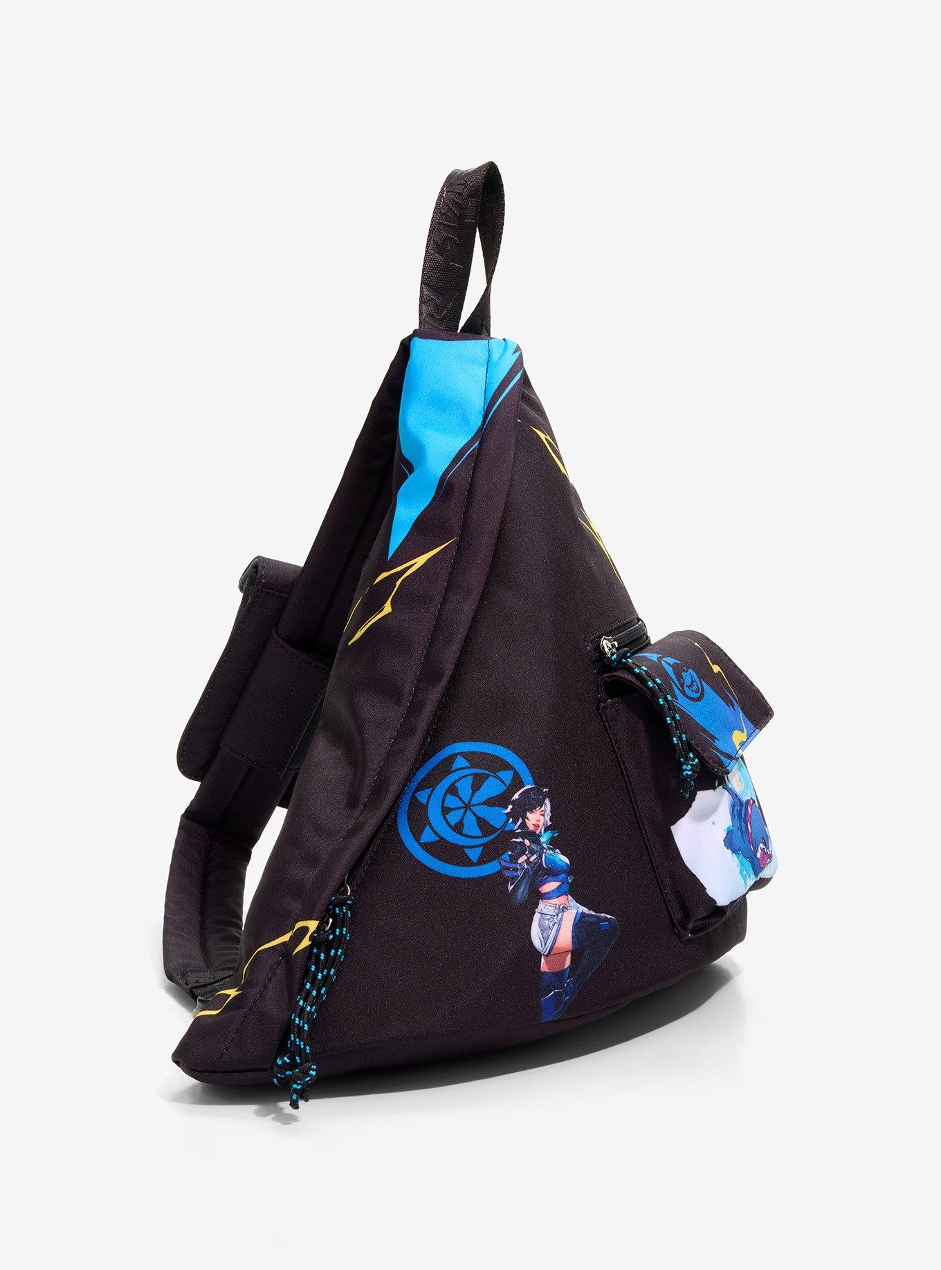Marvel Rivals Jeff the Land Shark & Luna Snow Triangle Crossbody Sling Bag - BoxLunch Exclusive, , hi-res