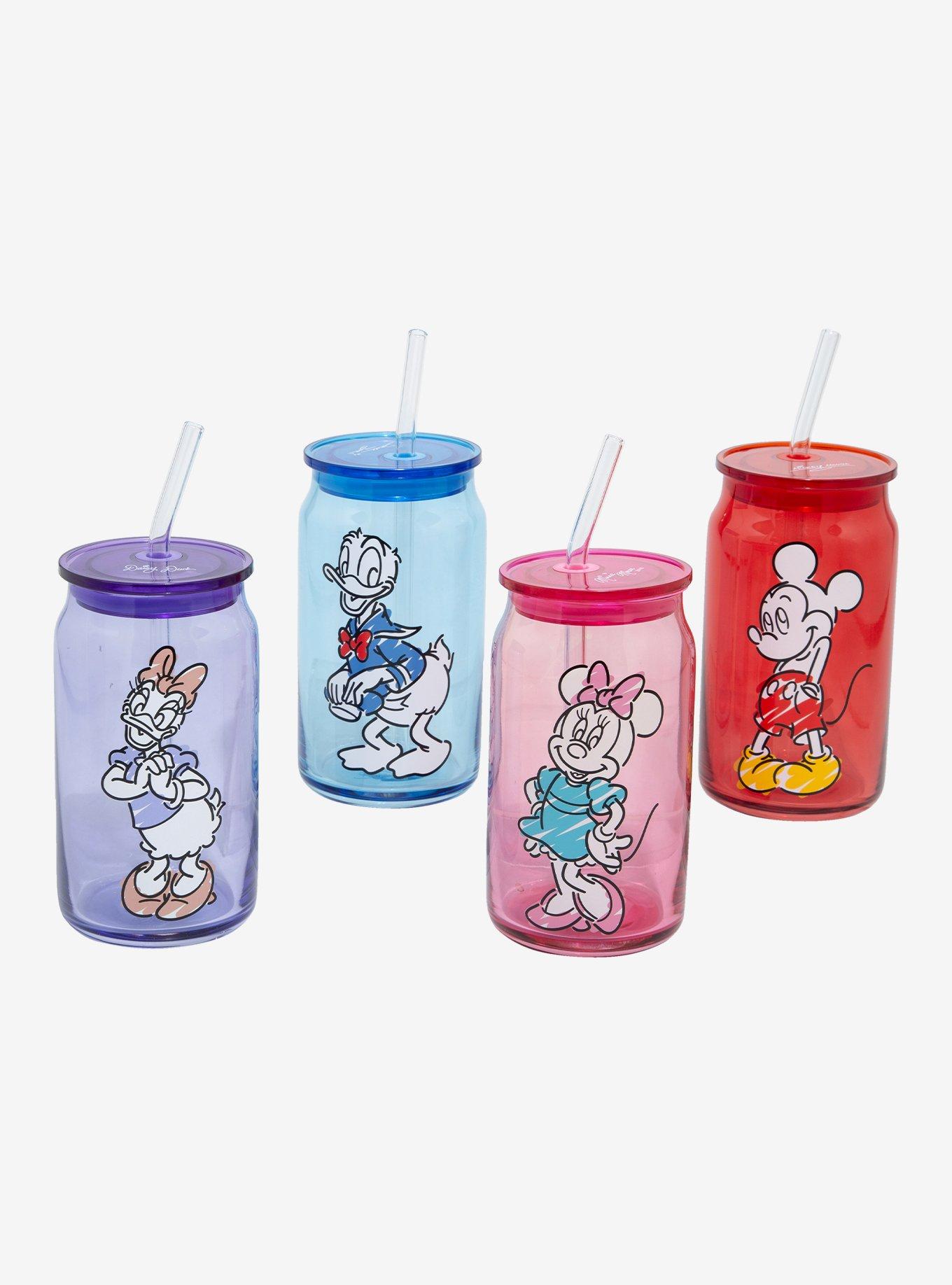 Disney Mickey and Friends Sketched Glass Cup Set, , hi-res