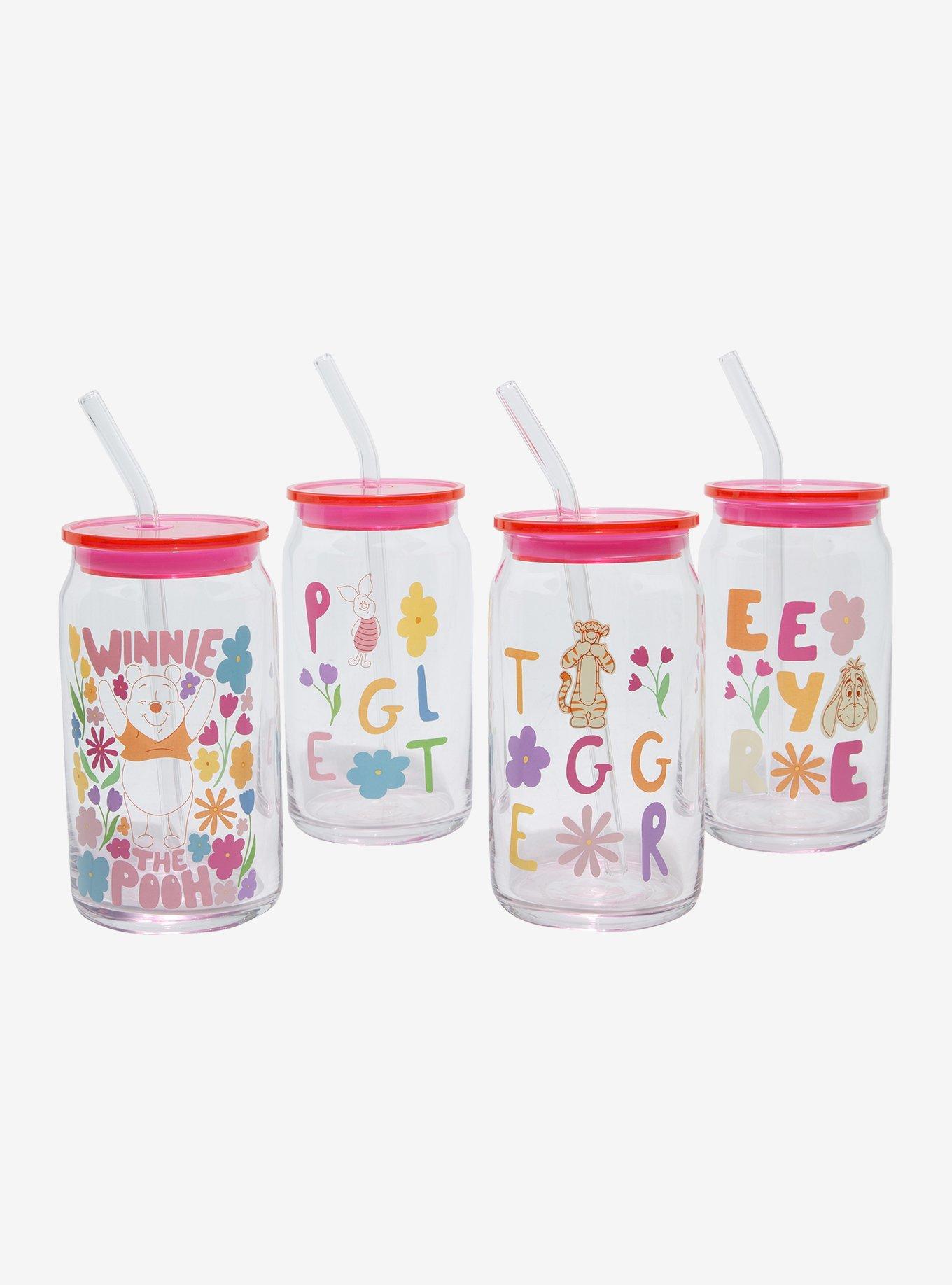 Disney Winnie the Pooh Floral Glass Cup Set, , hi-res