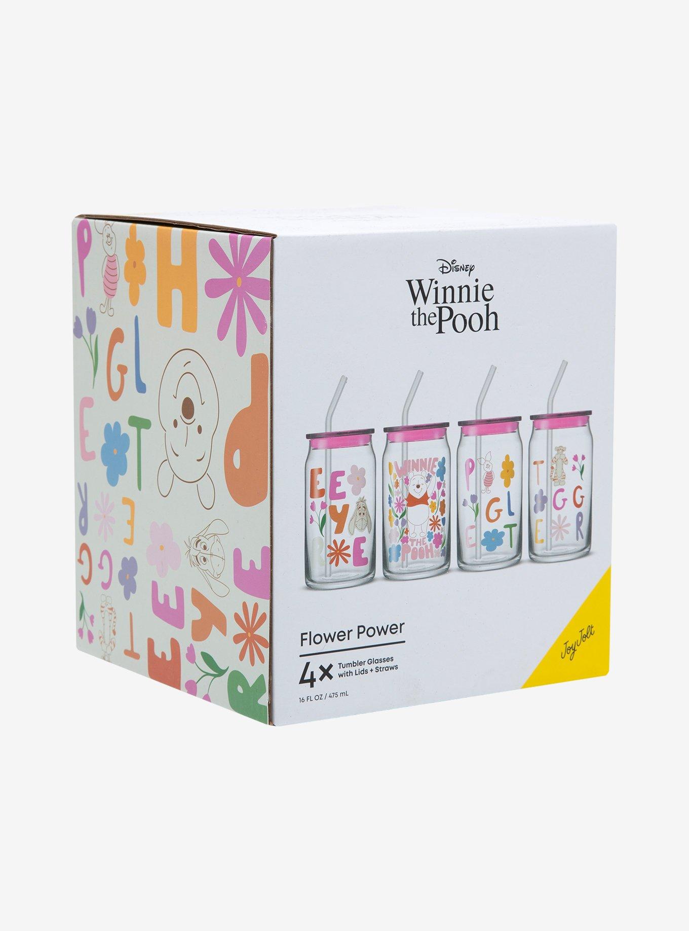 Disney Winnie the Pooh Floral Glass Cup Set, , alternate