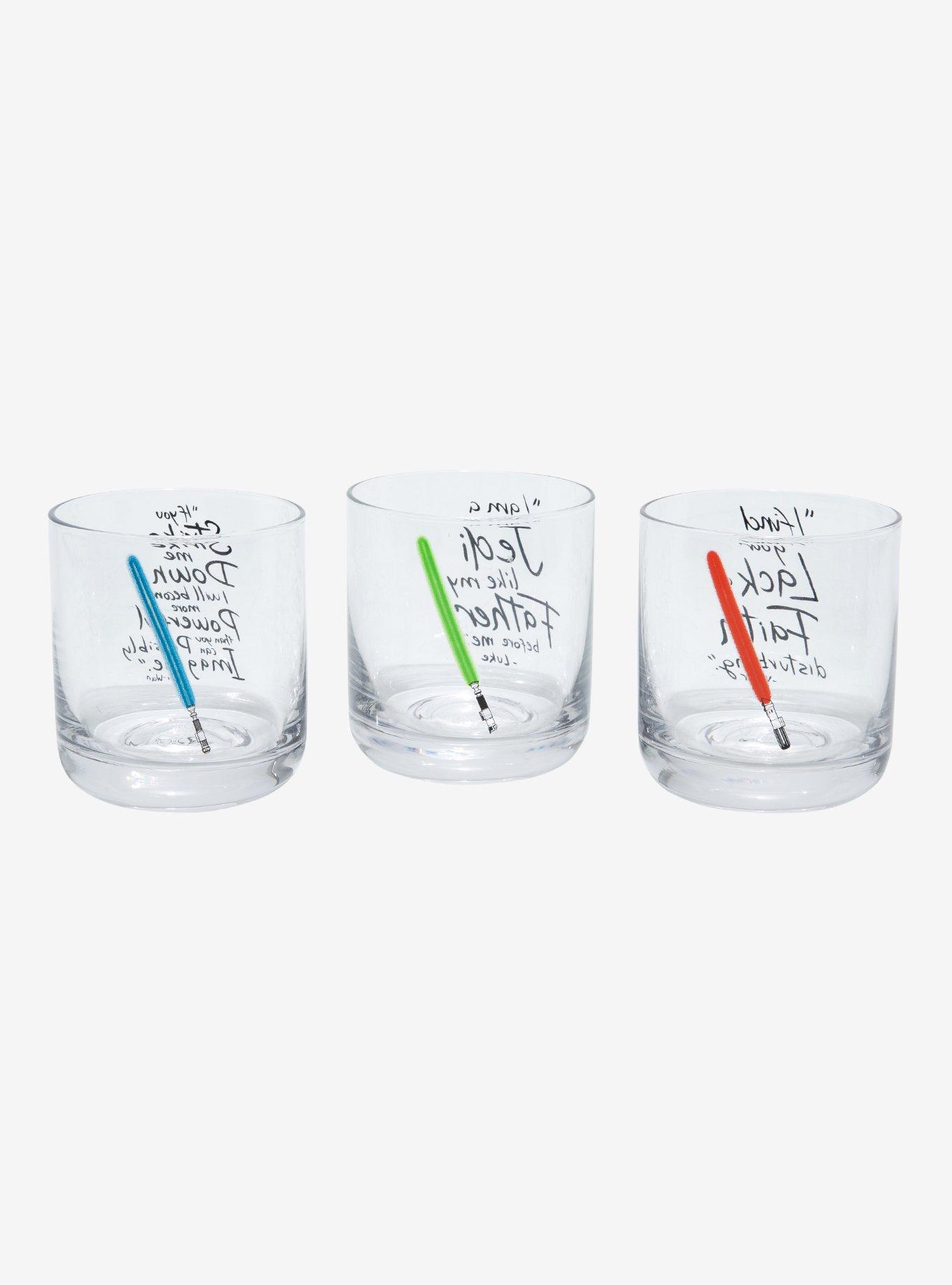 Star Wars Lightsaber Quotes Glass Cup Set, , alternate