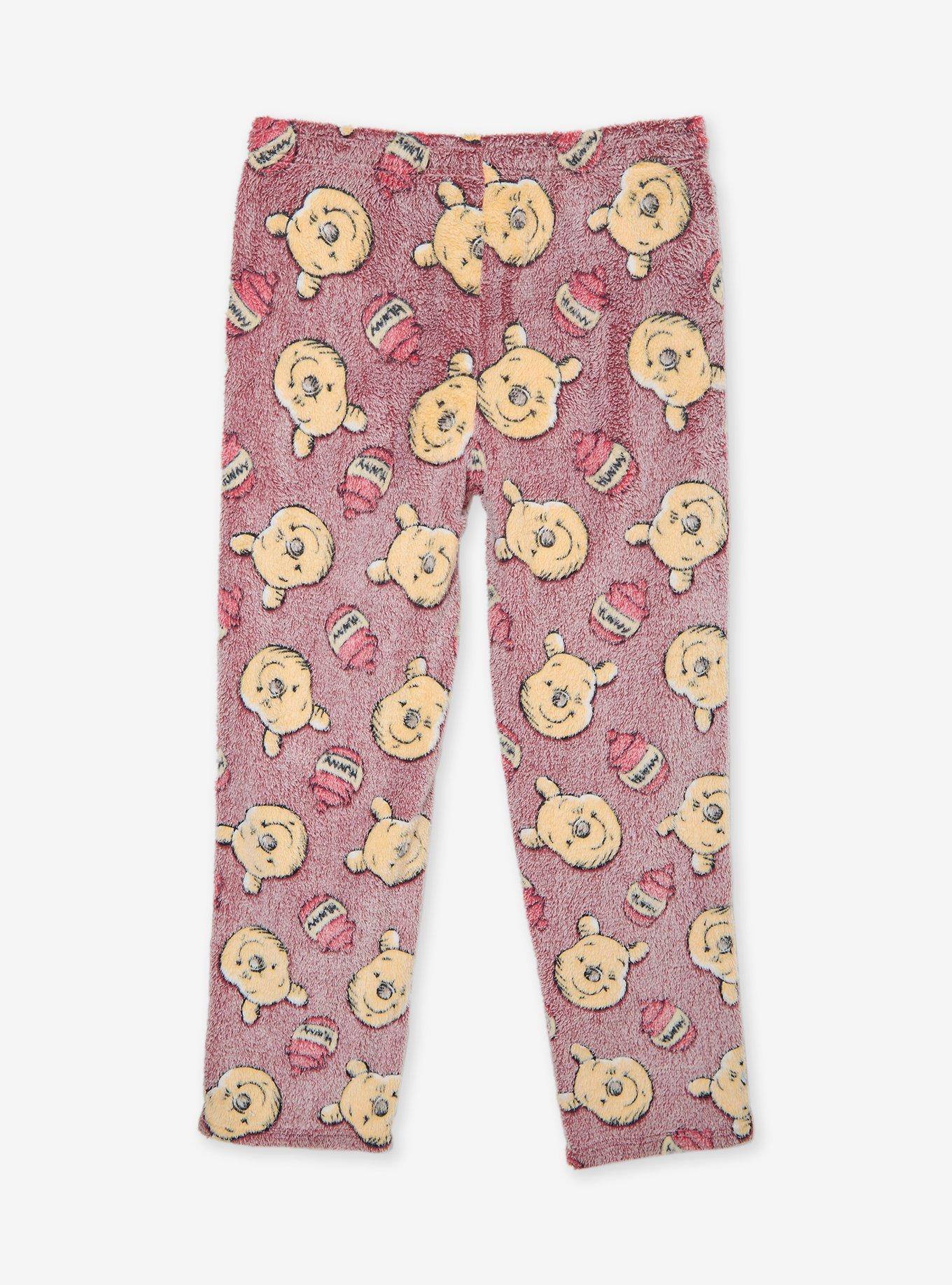 Disney Winnie the Pooh Allover Print Women's Plush Sleep Pants - BoxLunch Exclusive, , hi-res