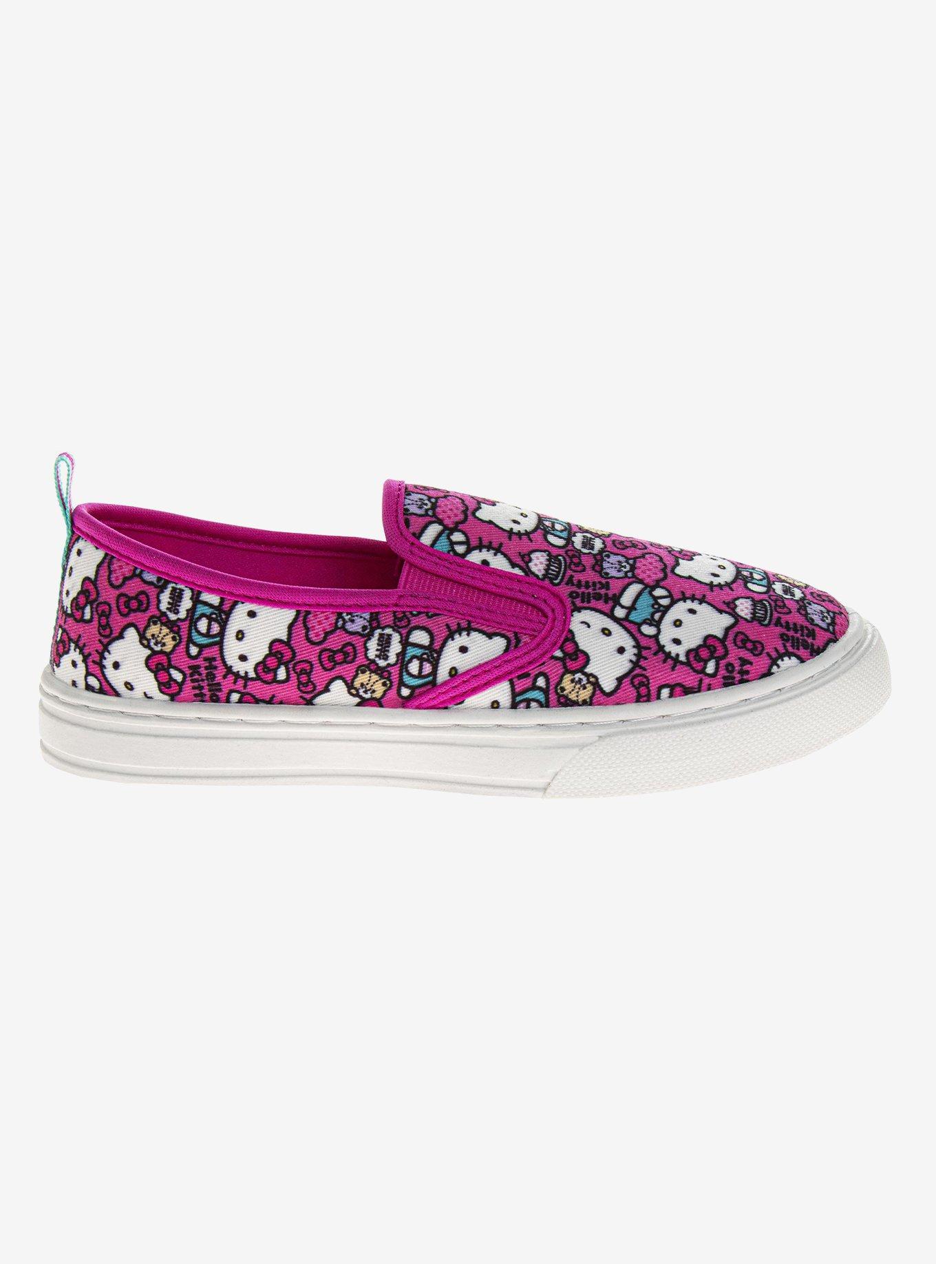 Hello Kitty Girls Canvas Slip-On Sneakers