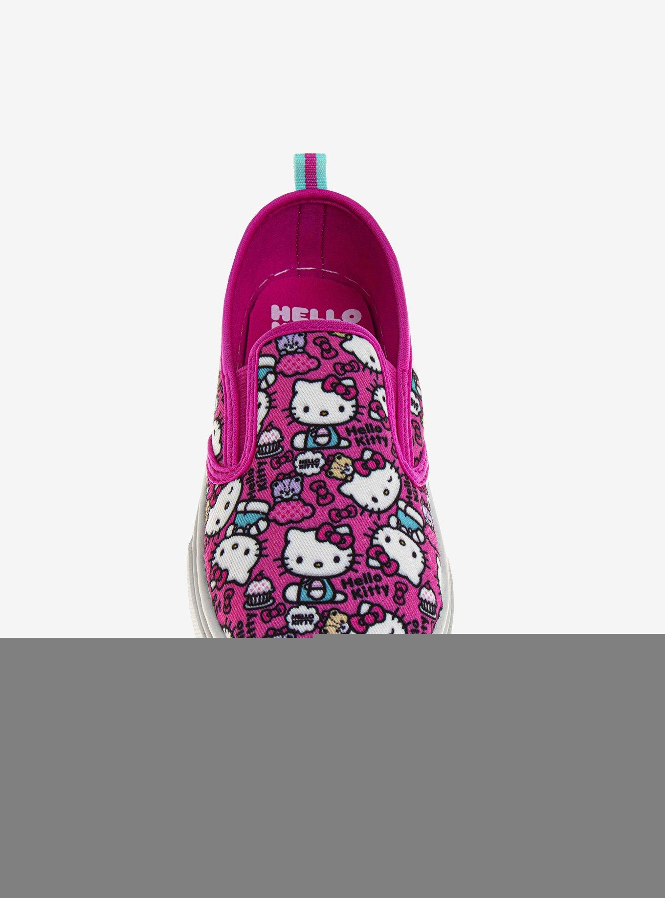 Hello Kitty Girls Canvas Slip-On Sneakers, PINK, alternate