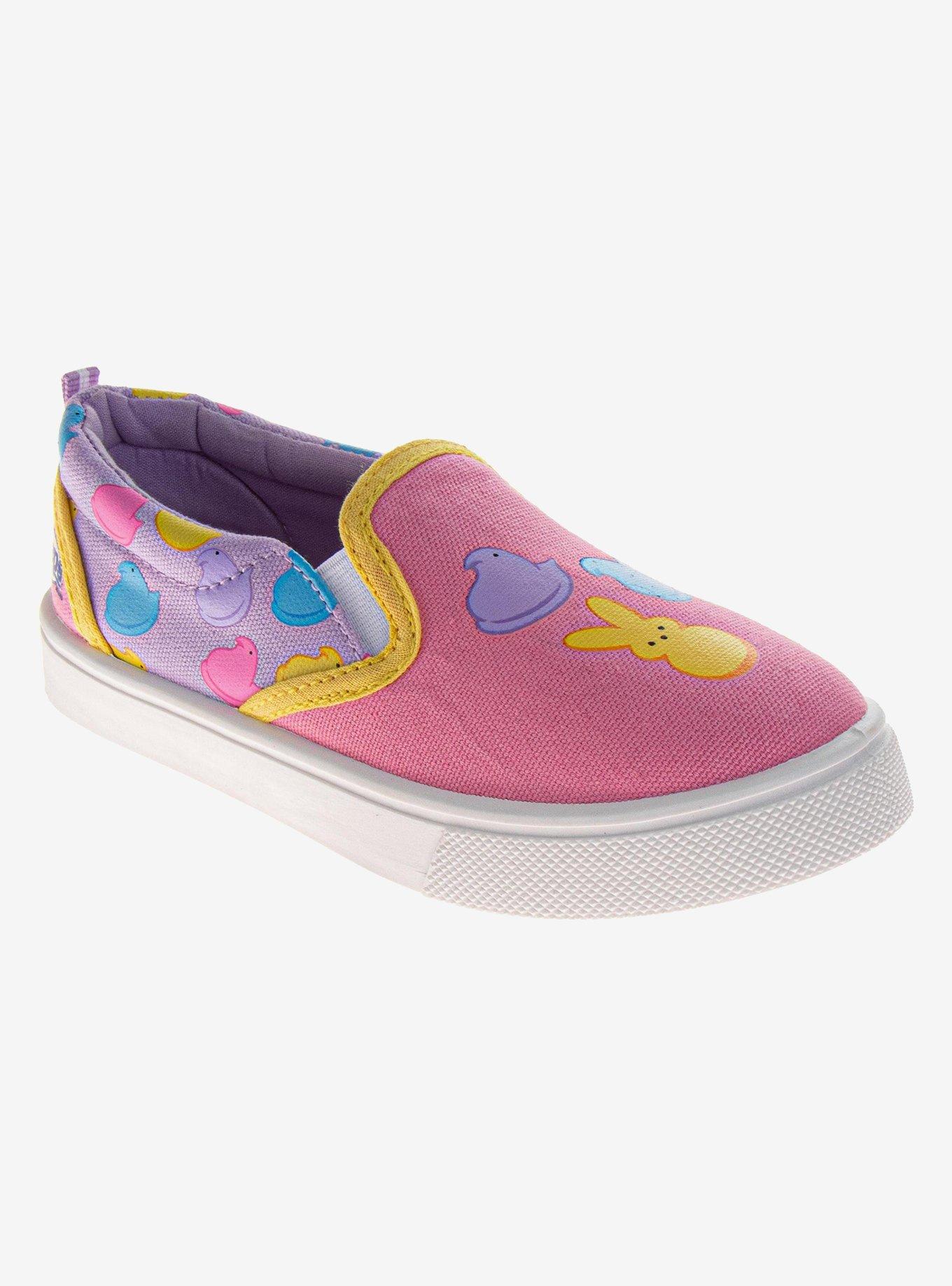 Peeps Canvas Girls Lace-Up Sneakers, , hi-res