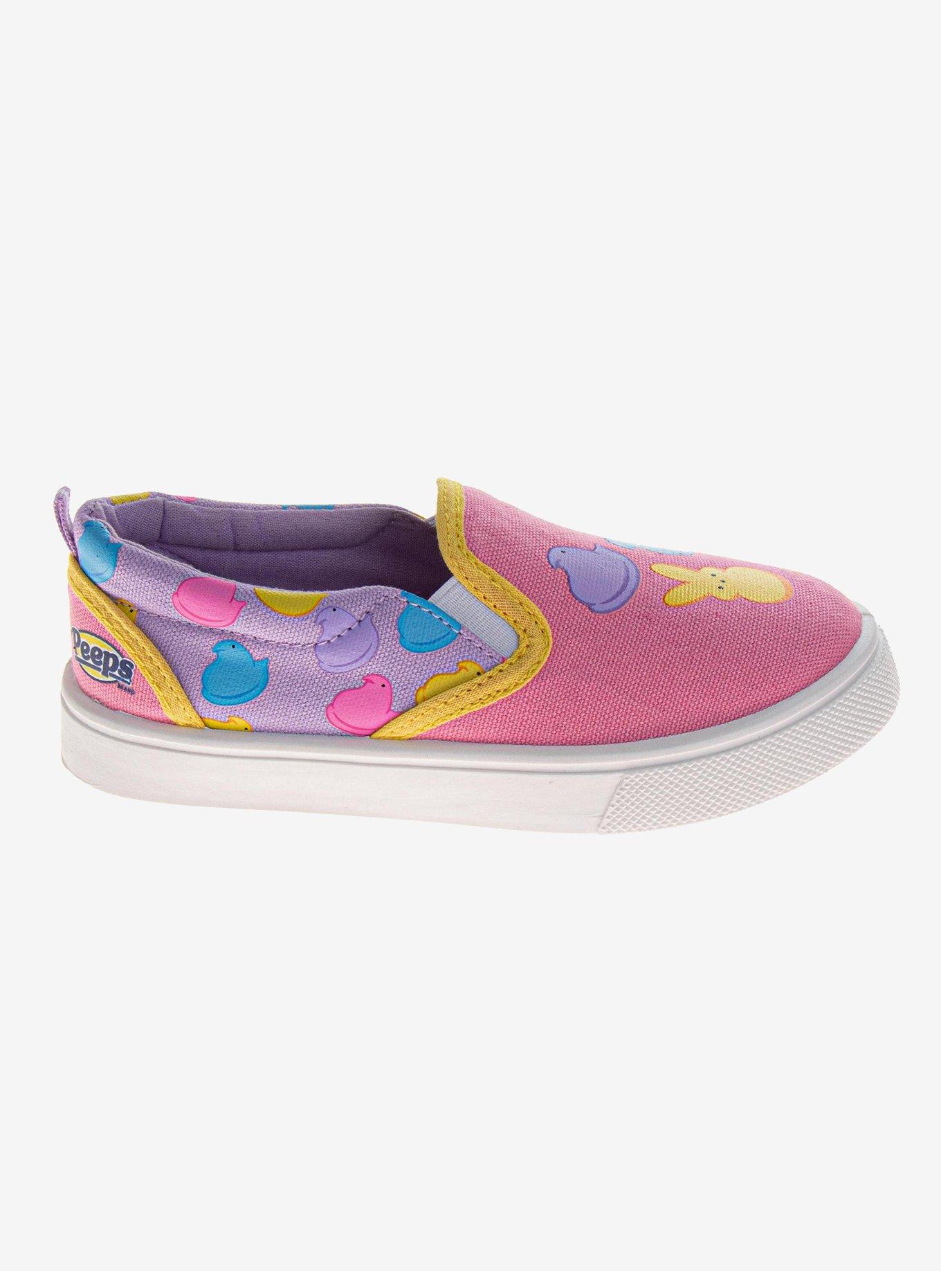 Peeps Canvas Girls Lace-Up Sneakers, PINK, alternate