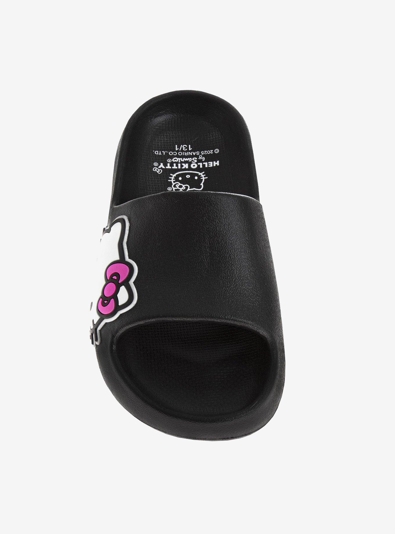 Hello Kitty Girls Slip-On Slides Black, BLACK, alternate