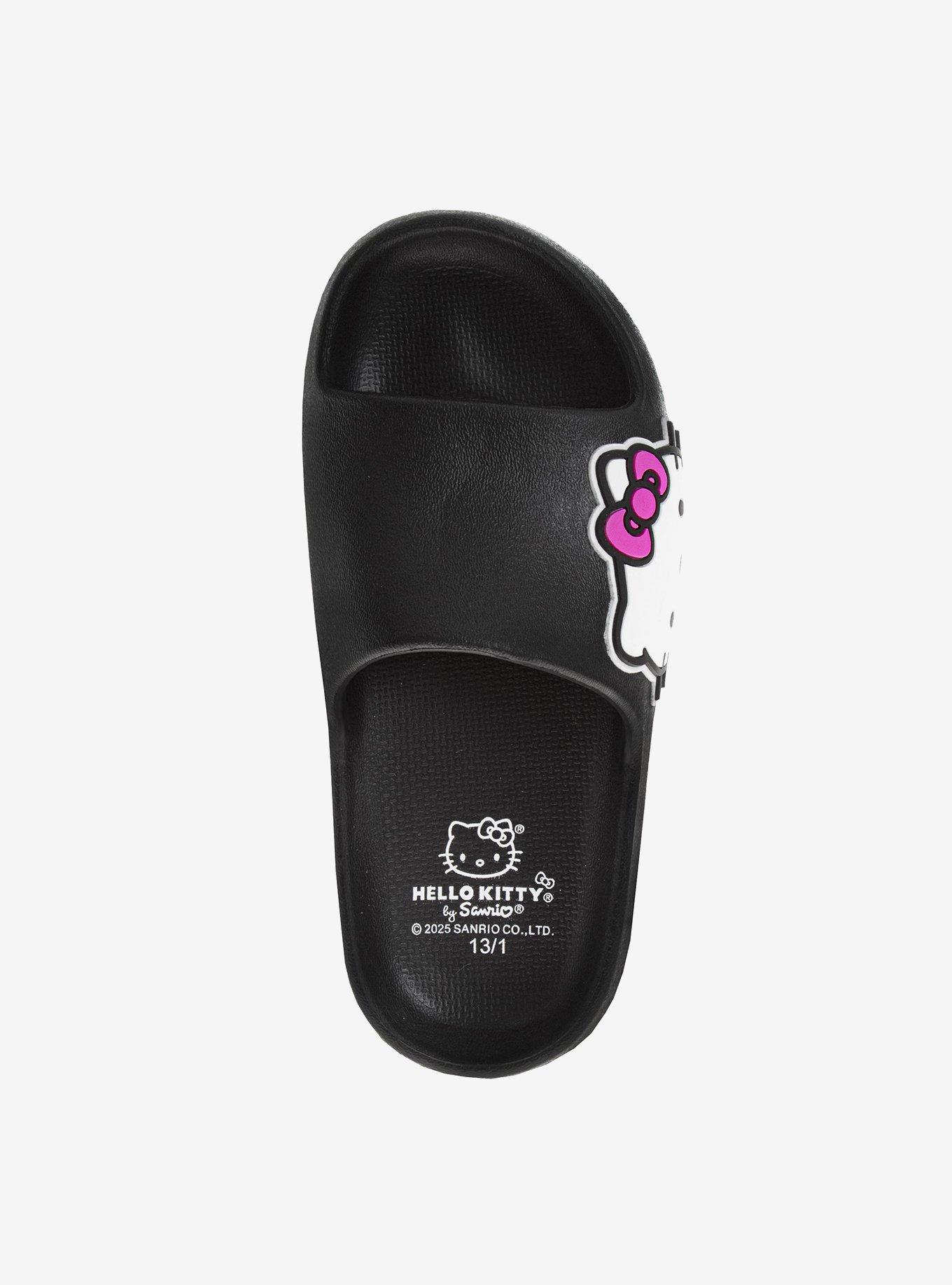 Hello Kitty Girls Slip-On Slides Black, BLACK, alternate