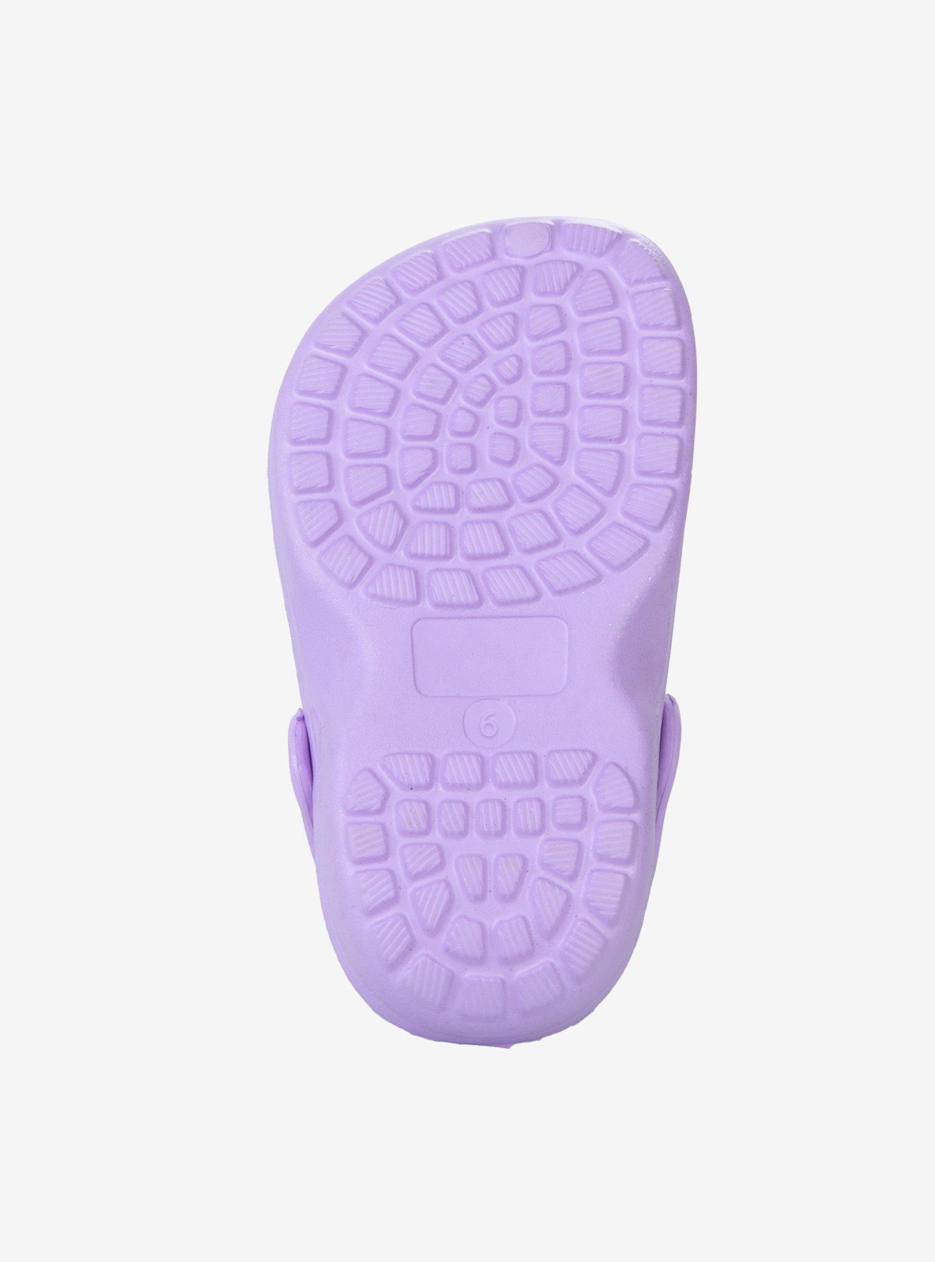 Sweethearts Candy & Rainbow Cheerful Slip-On Girls Toddler Clogs, PURPLE, alternate