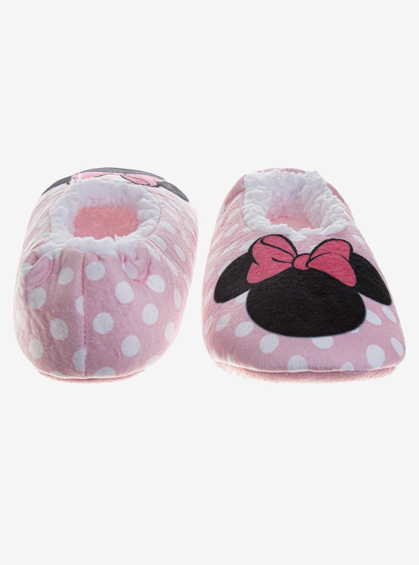 Disney Minnie Mouse Non-Slip Plush Toddler & Little Kid Slippers, PINK, alternate